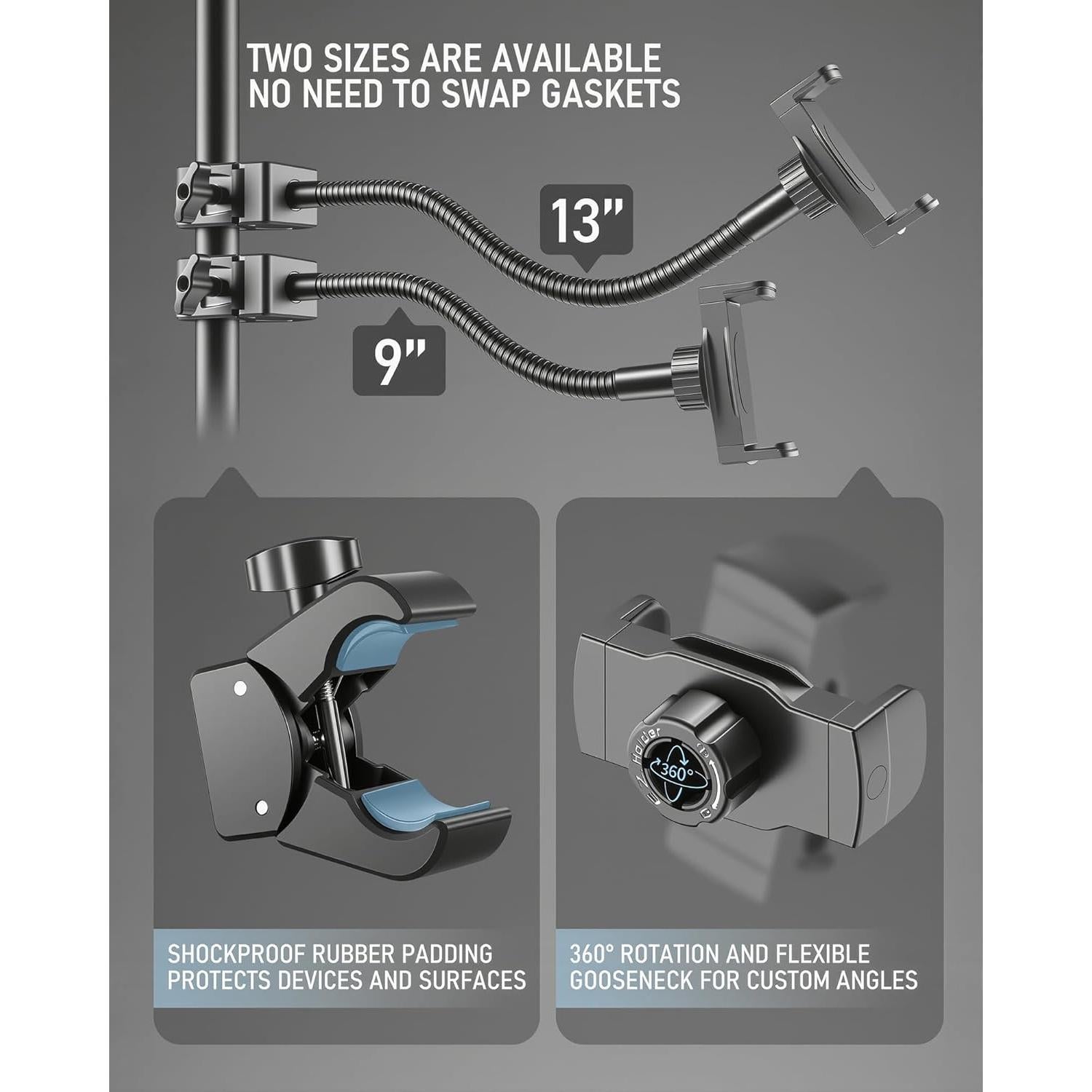 Soporte para Teléfono KBC1417 con Brazo Gooseneck Ajustable 22.86 cm