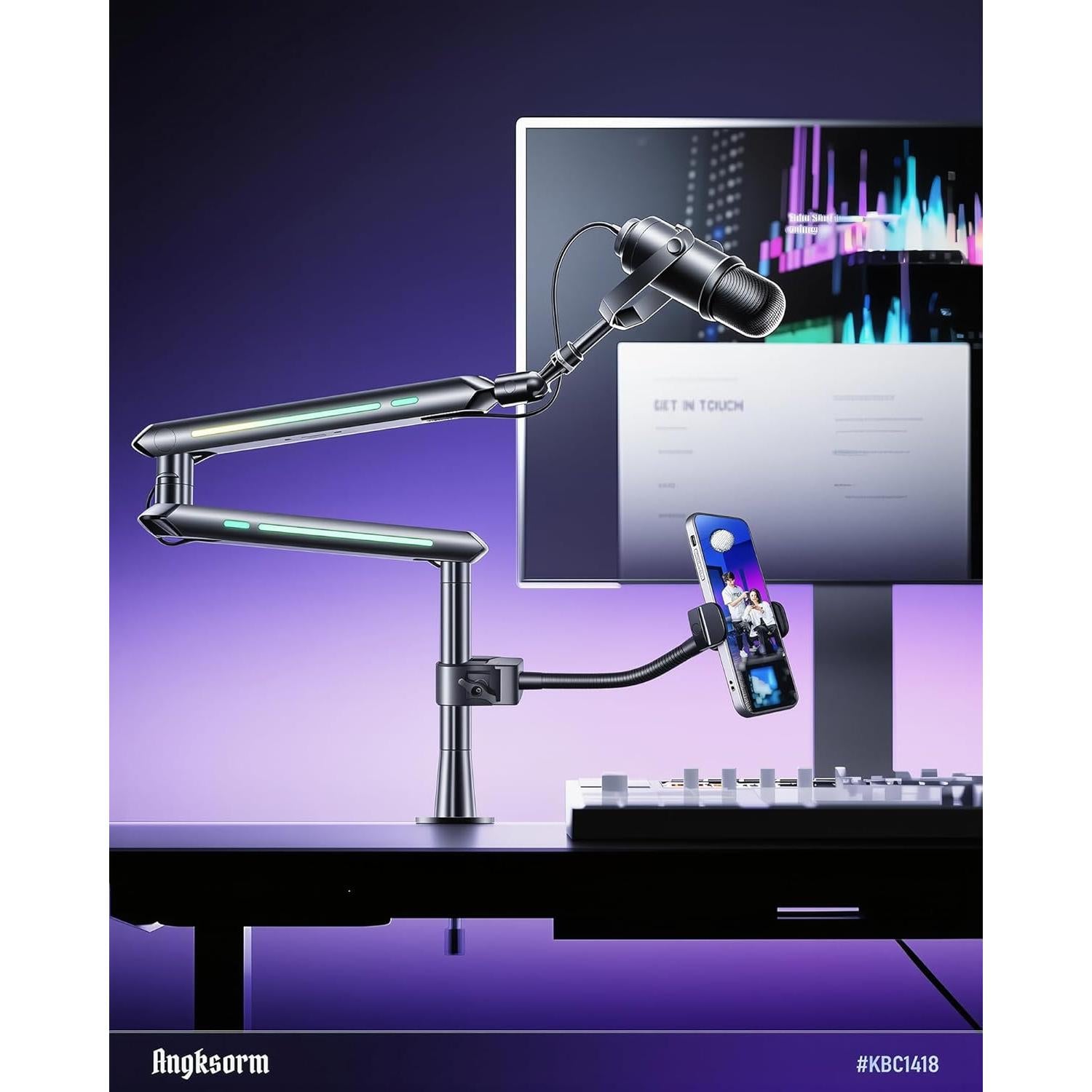 Soporte para Teléfono KBC1417 con Brazo Gooseneck Ajustable 22.86 cm