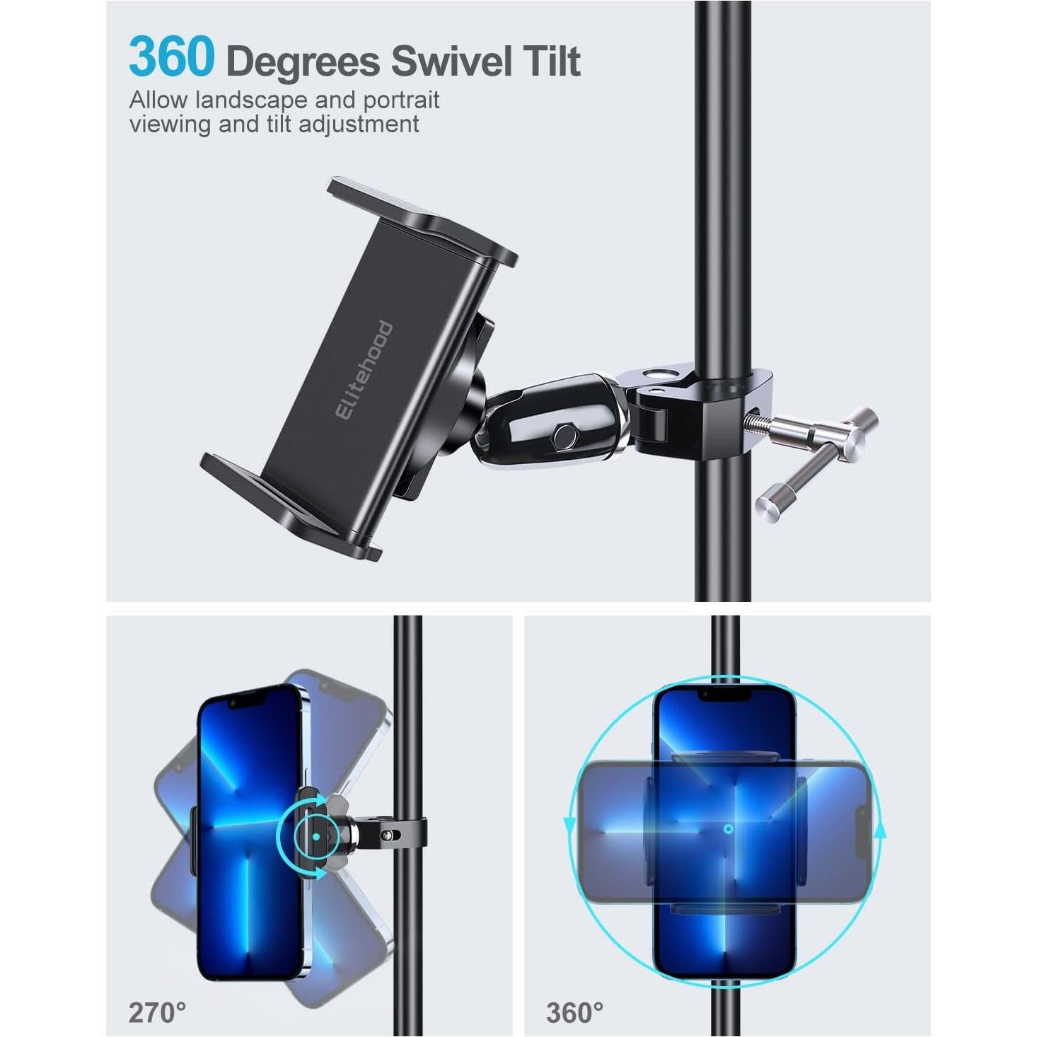 Soporte para Teléfono Elitehood EM2 Ajustable 360° para Micrófono