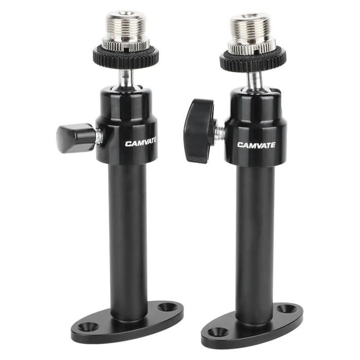 Soporte de Pared CAMVATE para Micrófono 5/8" a 1/4" - 2 Piezas