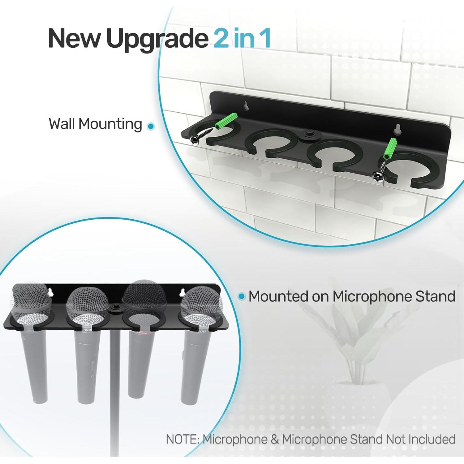 Soporte Multi Micrófono Etour ET-MMH04 para 4 Micrófonos