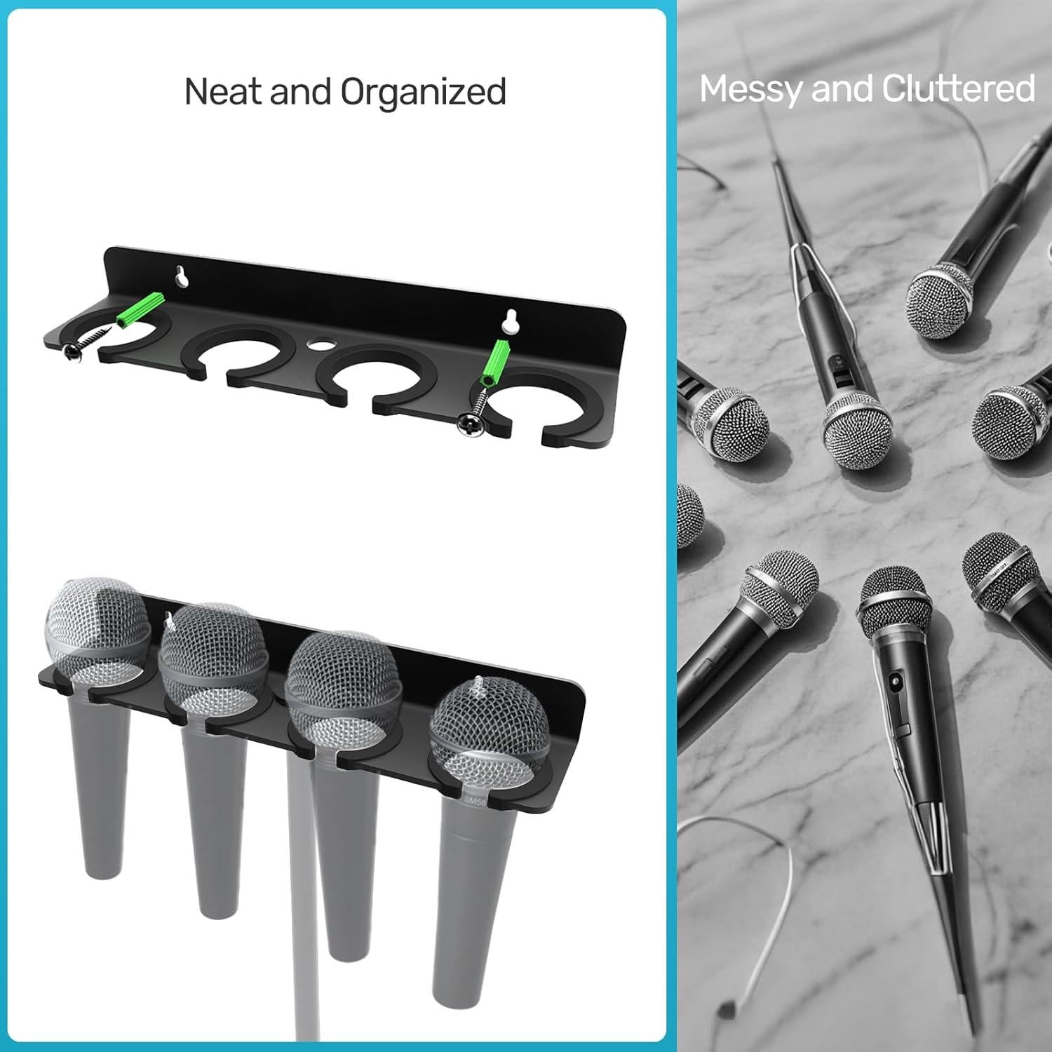 Soporte Multi Micrófono Etour ET-MMH04 para 4 Micrófonos