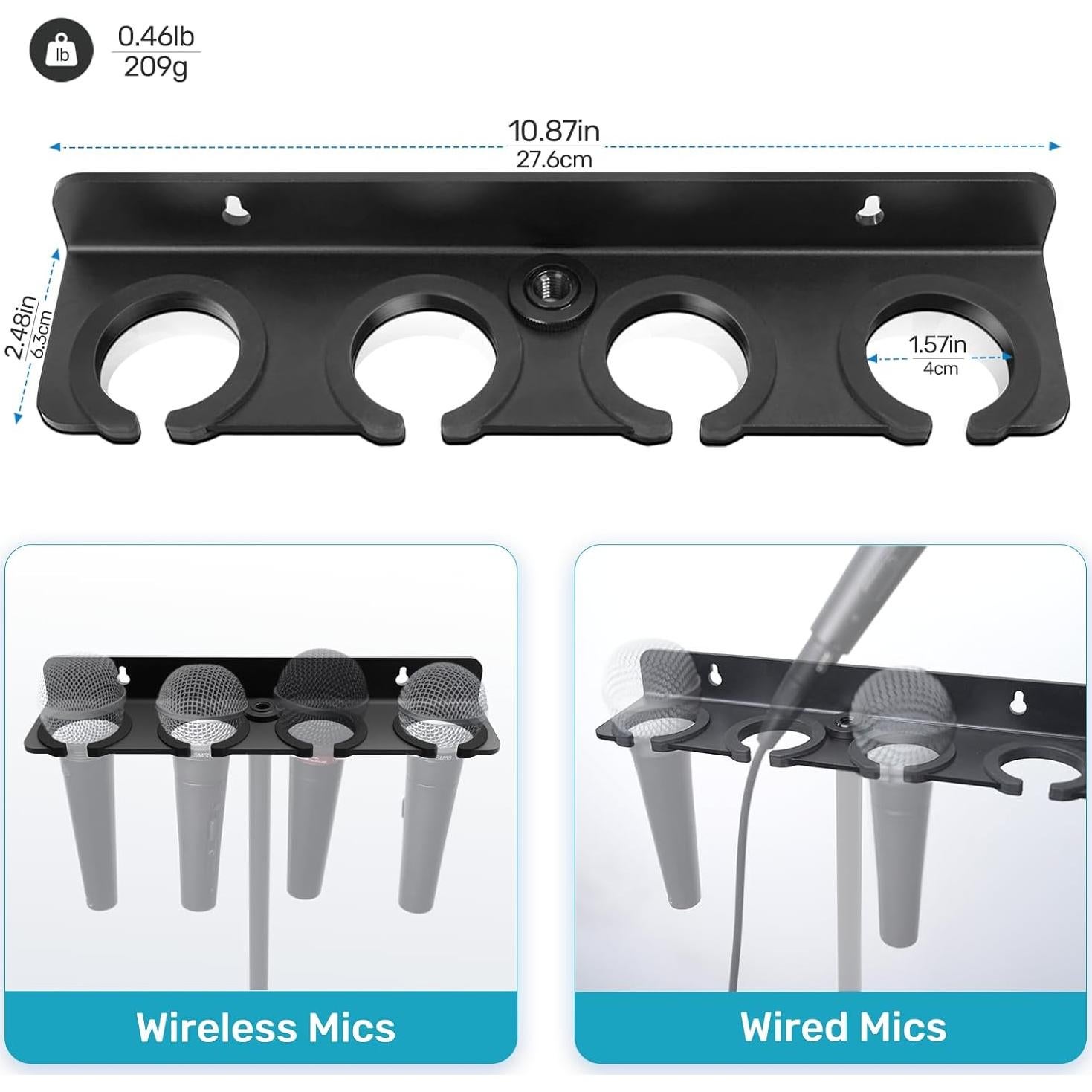 Soporte Multi Micrófono Etour ET-MMH04 para 4 Micrófonos