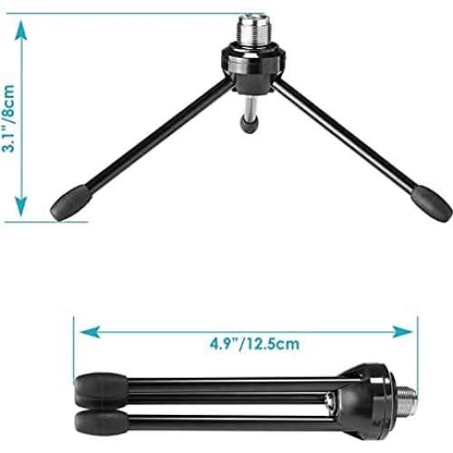 Soporte de micrófono de trípode plegable con pies antideslizantes