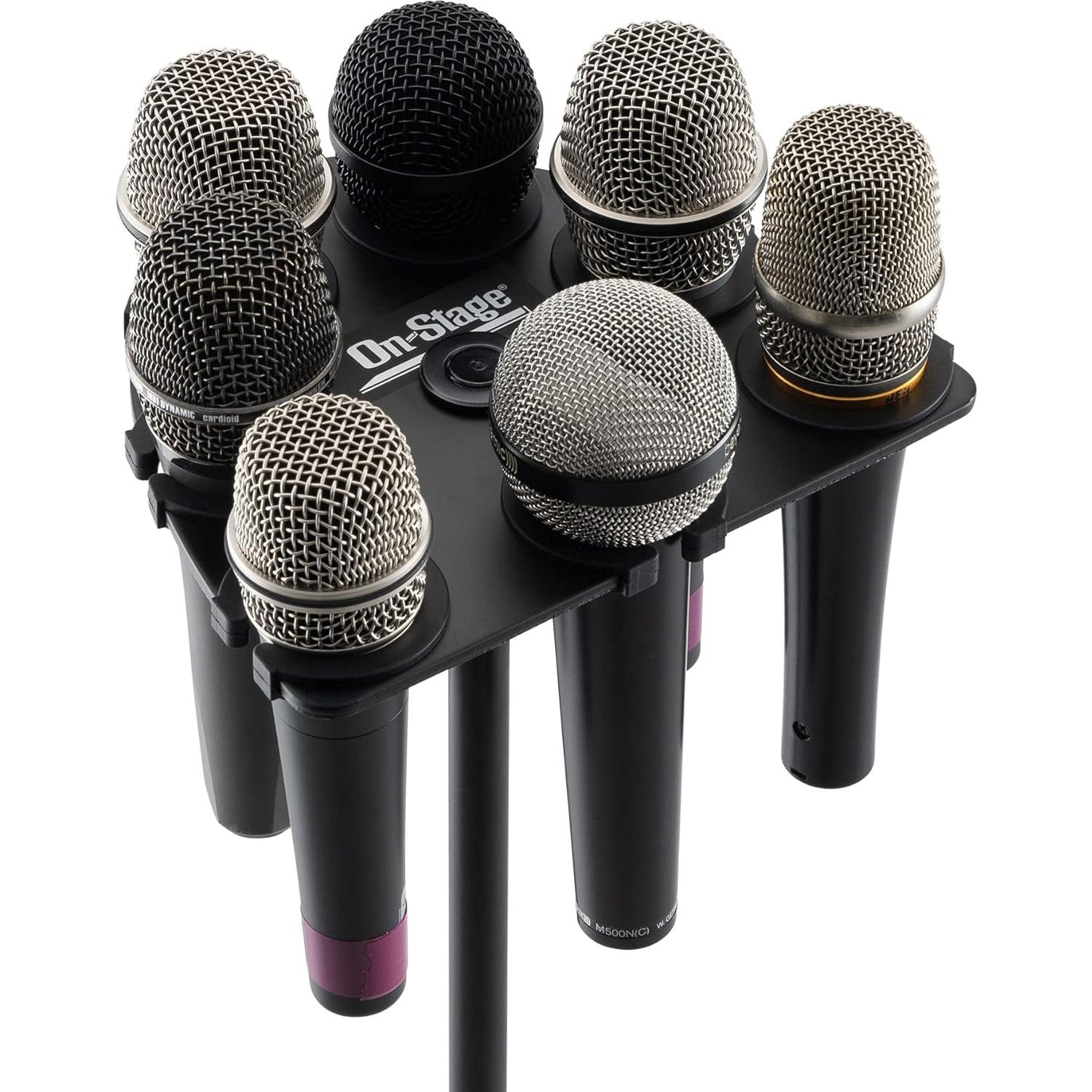 Soporte Multi-Mic MSA2700 On-Stage para 7 Micrófonos Mano