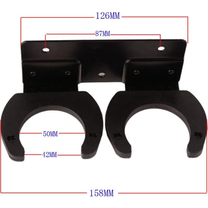 Soporte de Micrófono Inalámbrico Montado en Pared Negro