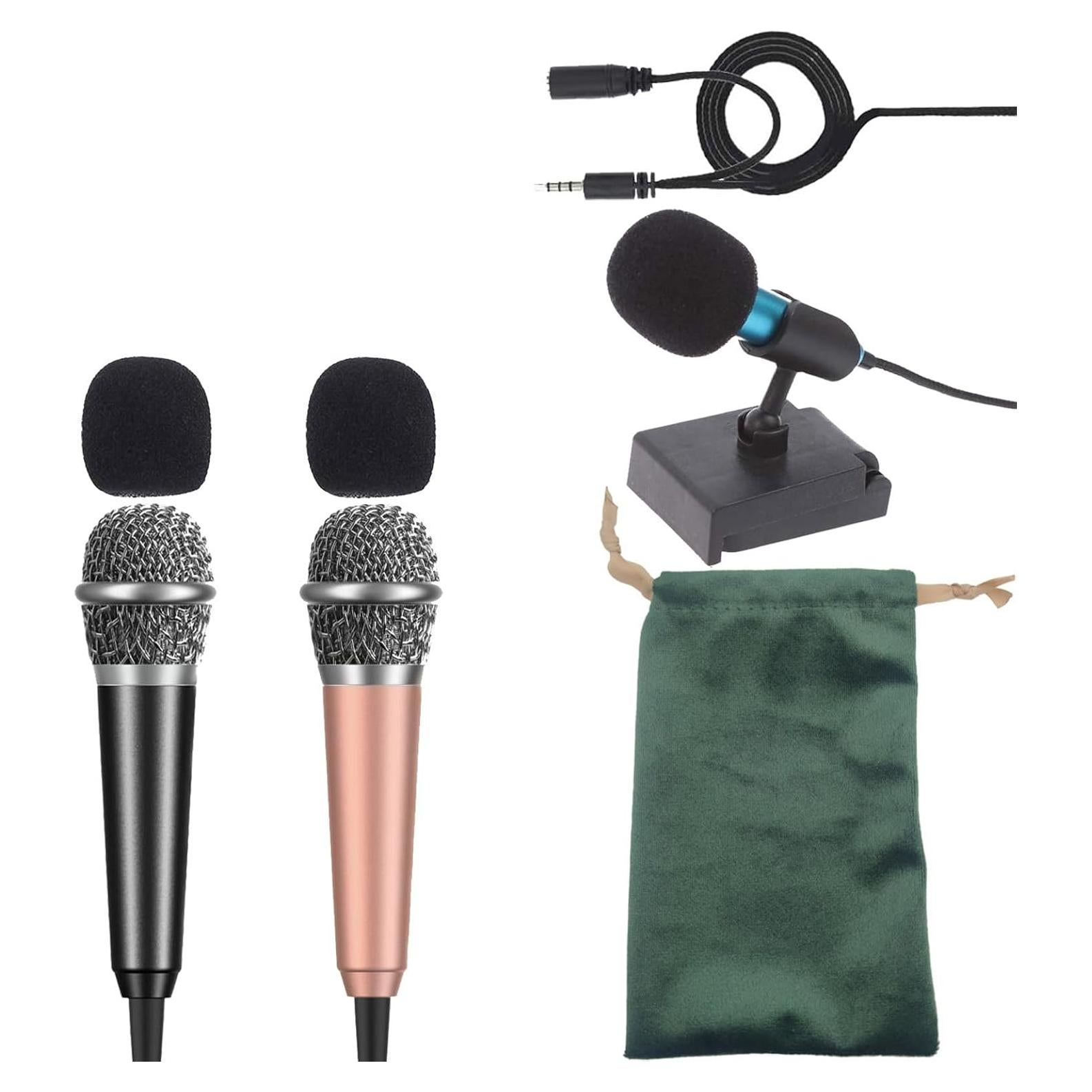 Paquete de 2 Micrófonos Miniatura Portátiles BaiBaiLa 3.5mm
