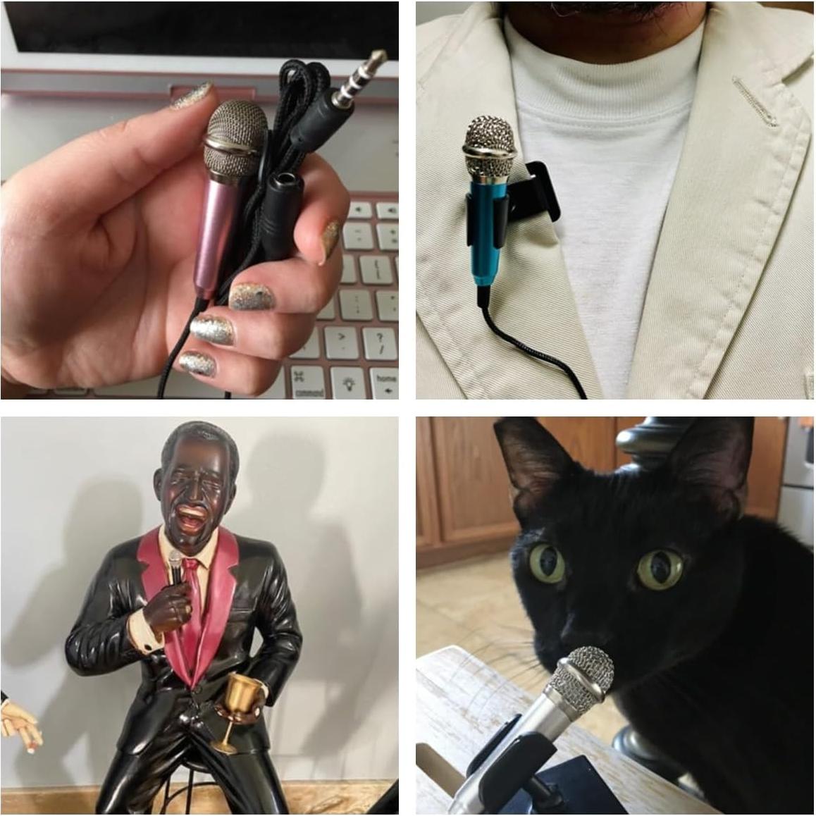 Paquete de 2 Micrófonos Miniatura Portátiles BaiBaiLa 3.5mm