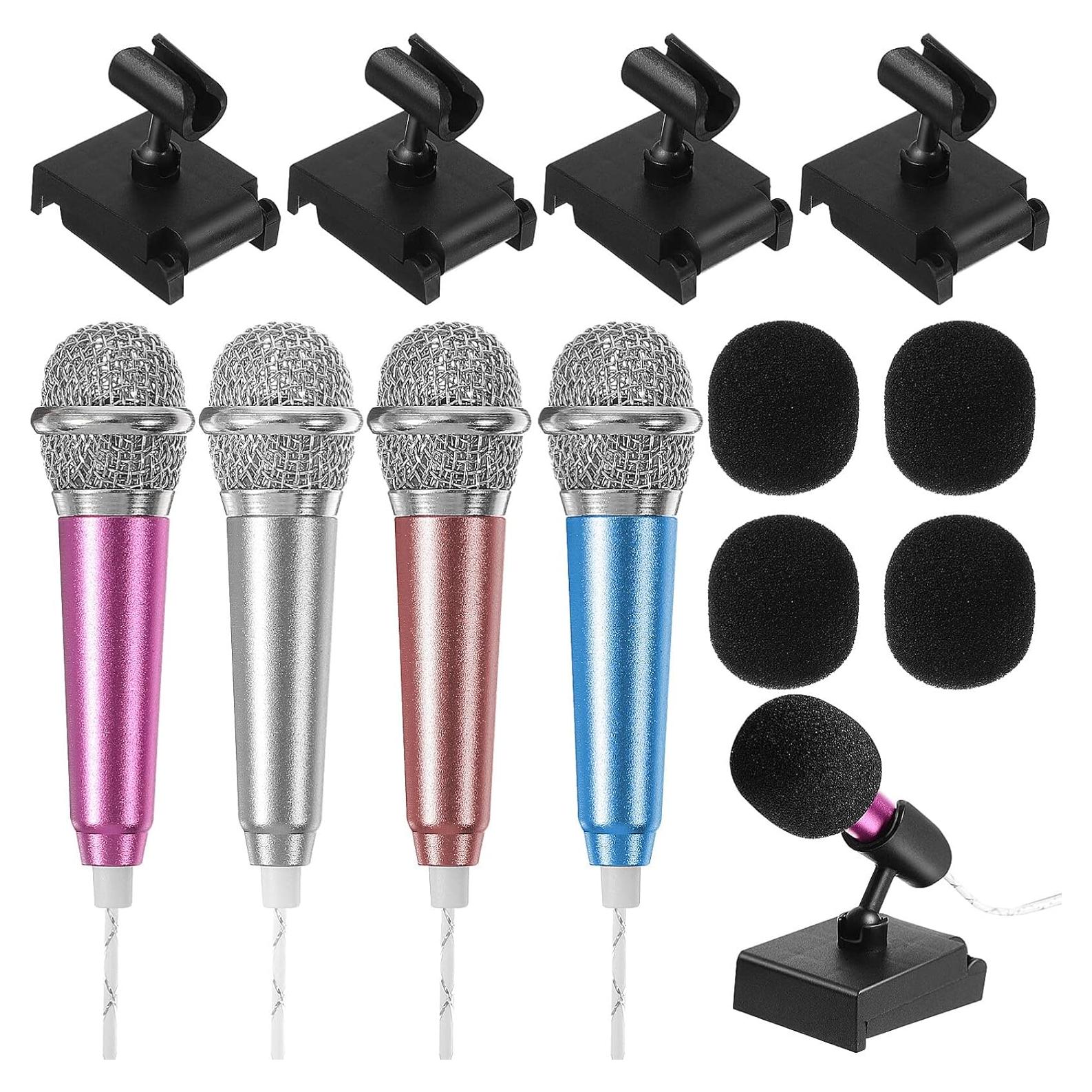 Mini Micrófono Karaoke Milisten - 4 Piezas, Portátil 5.8cm
