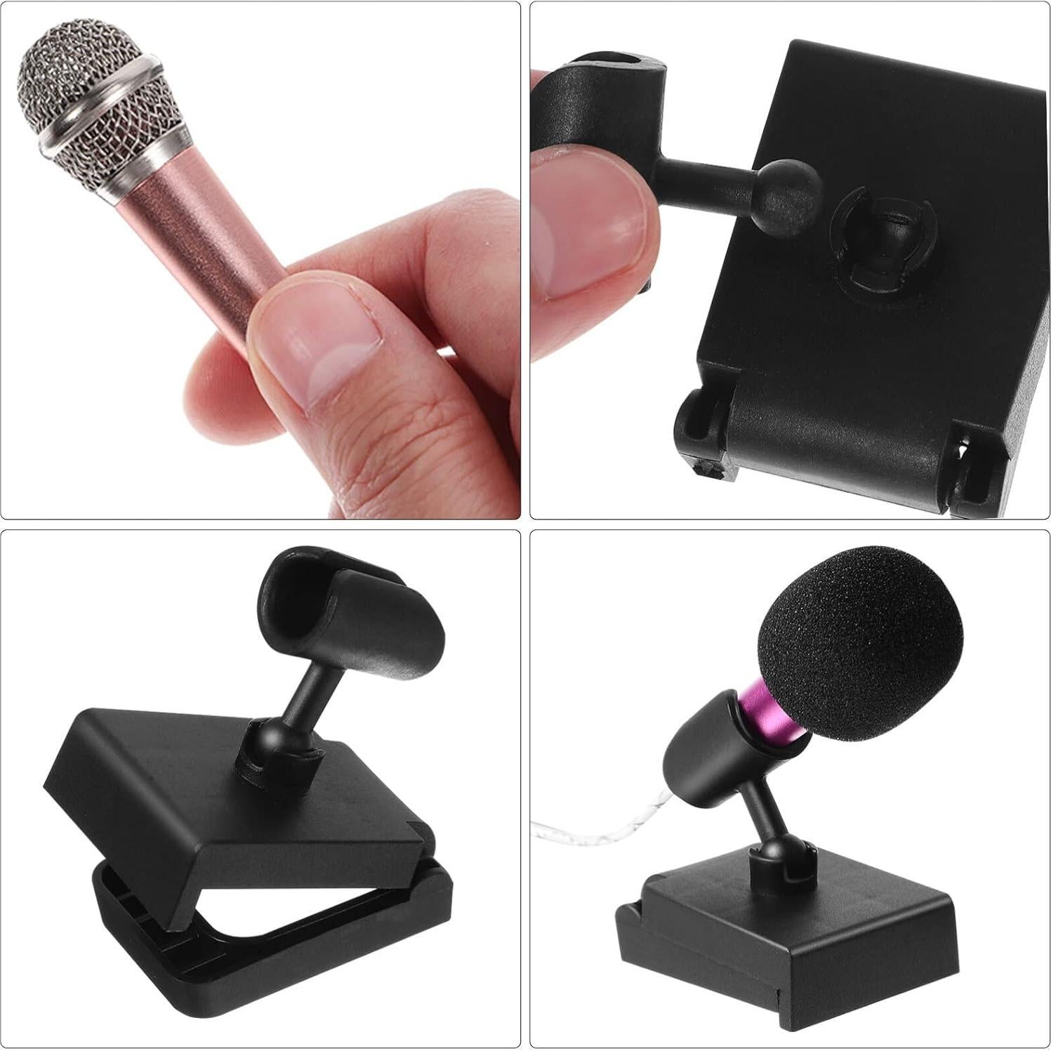 Mini Micrófono Karaoke Milisten - 4 Piezas, Portátil 5.8cm