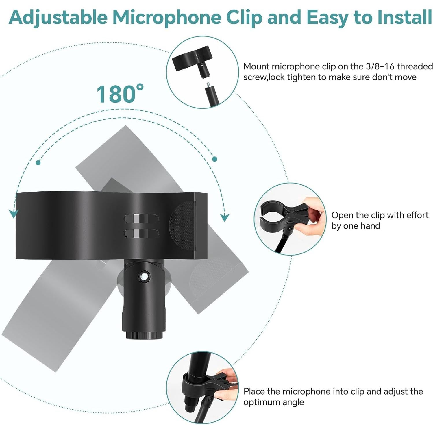 Soporte de Micrófono Universal MK0131 con Brazo Flexible 50 cm