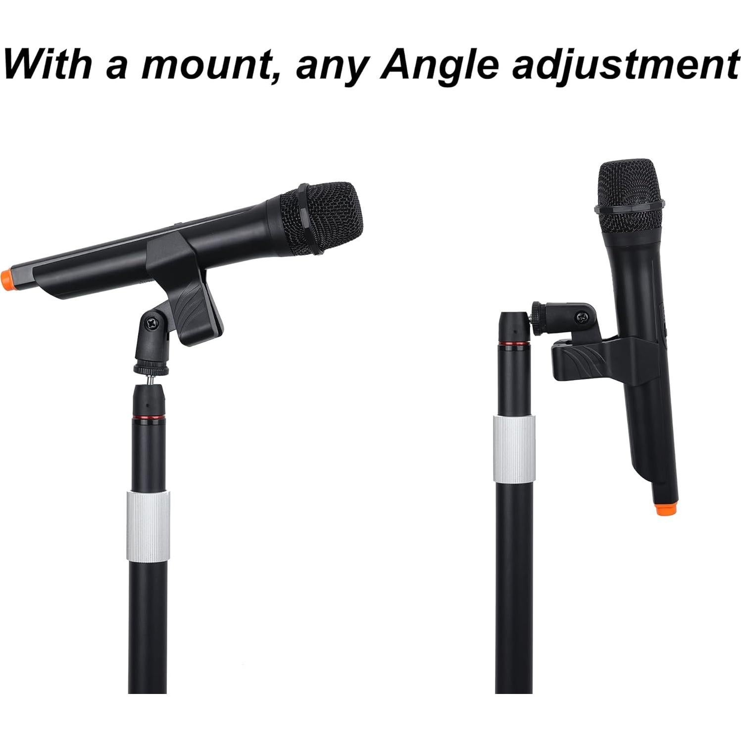Soporte de Micrófono de Piso Ajustable HC-101-02 Negro