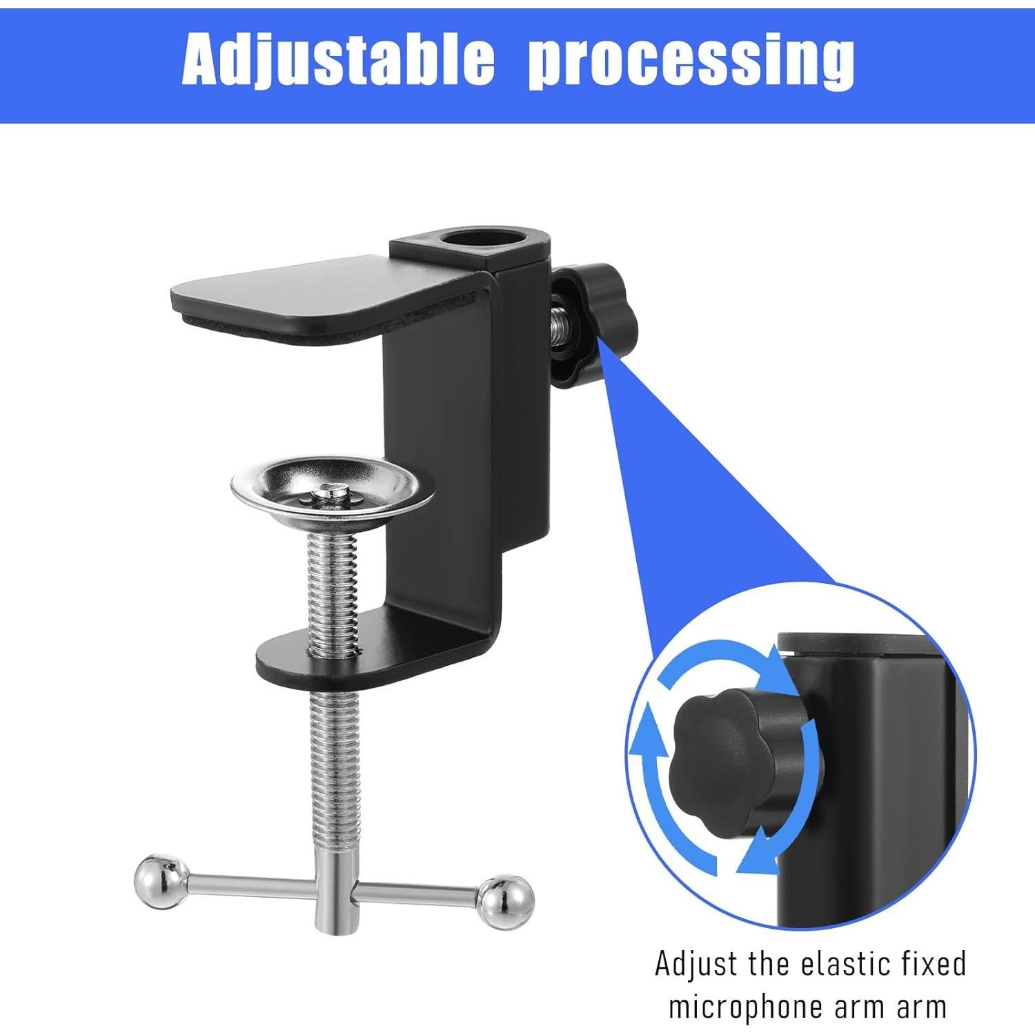 Abrazadera de Escritorio Metalica Soporte Micrófono Ajustable