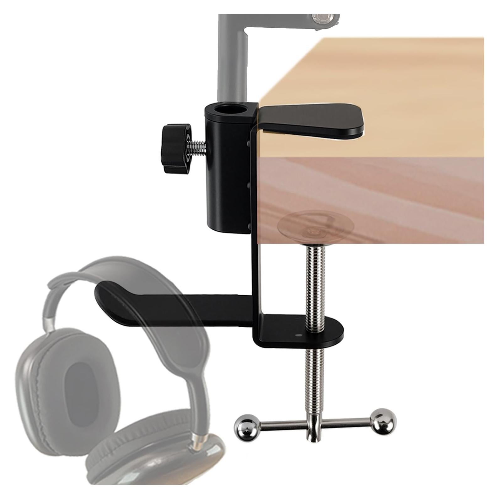 Abrazadera de mesa para micrófono T9 - Metal Negro 5cm