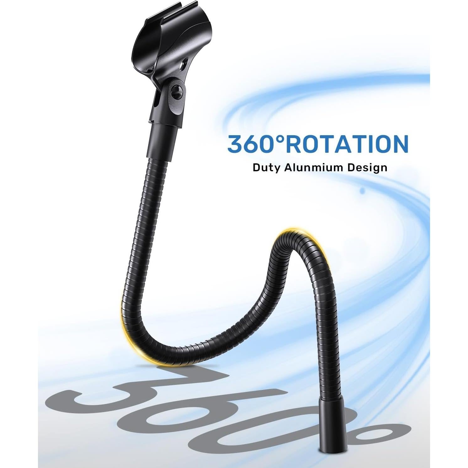 Soporte de Micrófono Flexible 48.26 cm con Super Clamp y Adaptadores