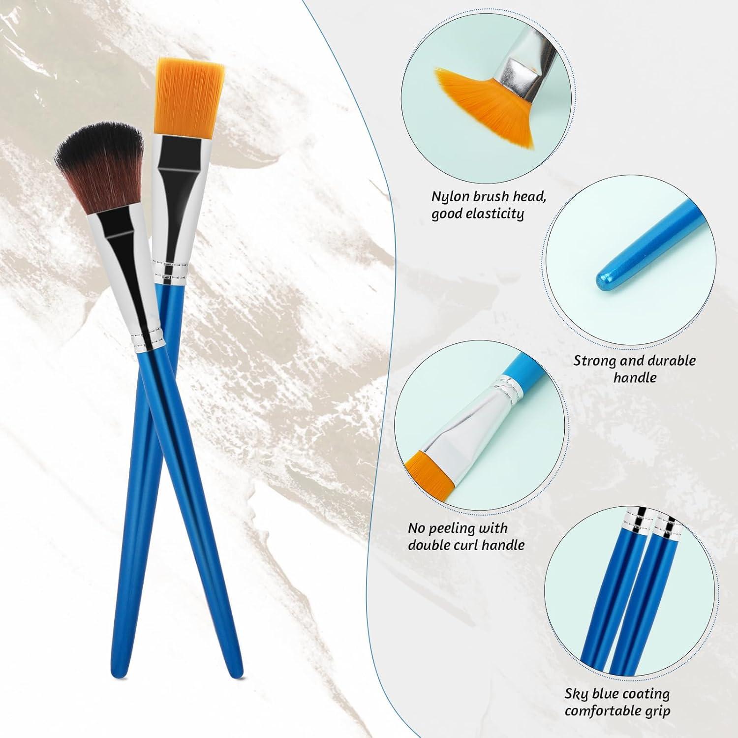 Conjunto de 6 Brochas de Mopa Mozeat Lens para Pintura Acrílica