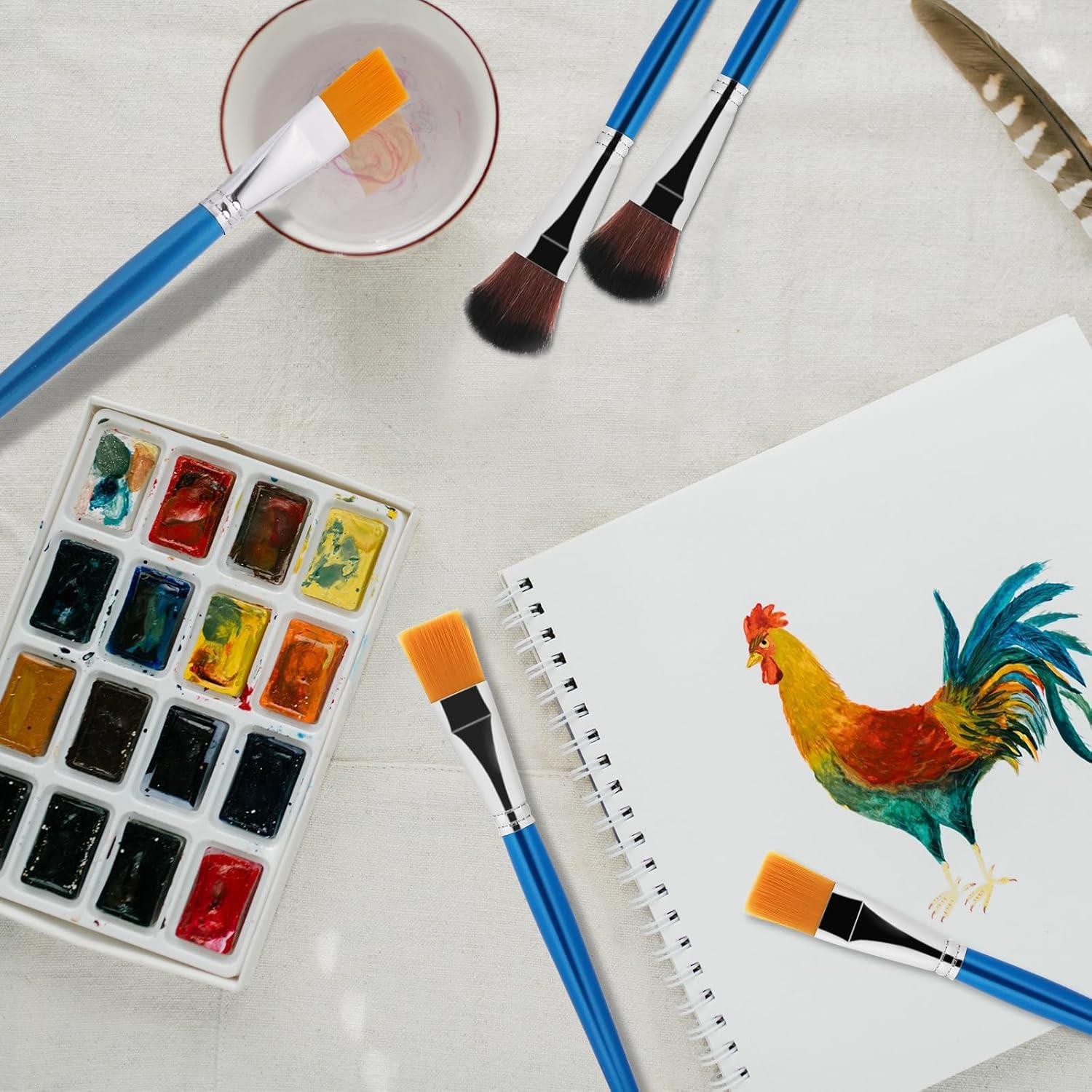 Conjunto de 6 Brochas de Mopa Mozeat Lens para Pintura Acrílica