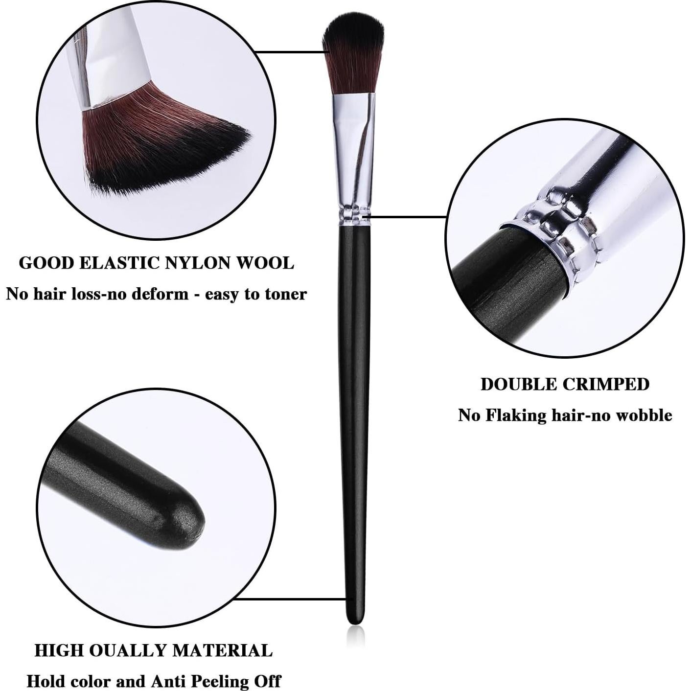 10 Brochas de Mopa para Pintura Acrílica Prasacco 2.5cm