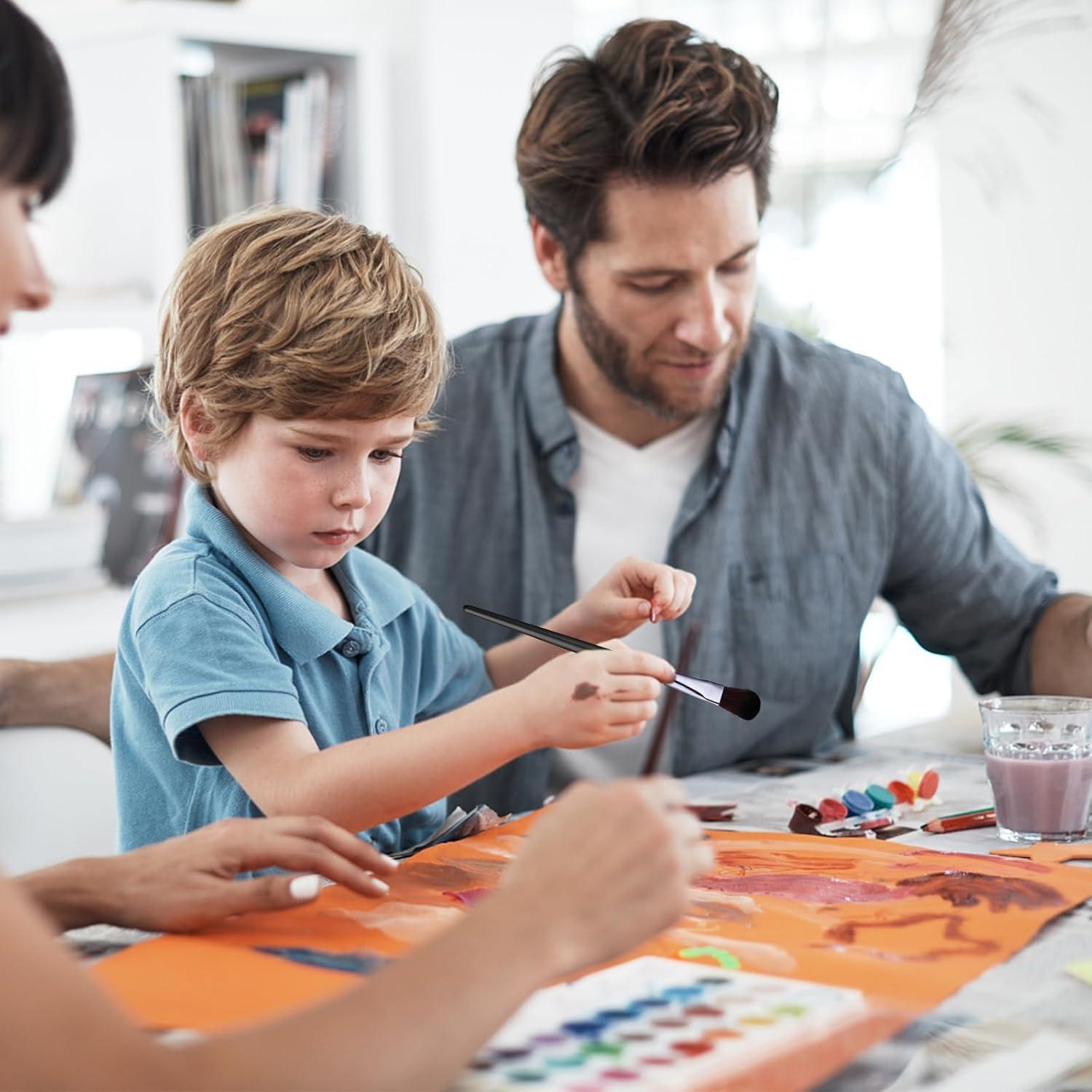 10 Brochas de Mopa para Pintura Acrílica Prasacco 2.5cm