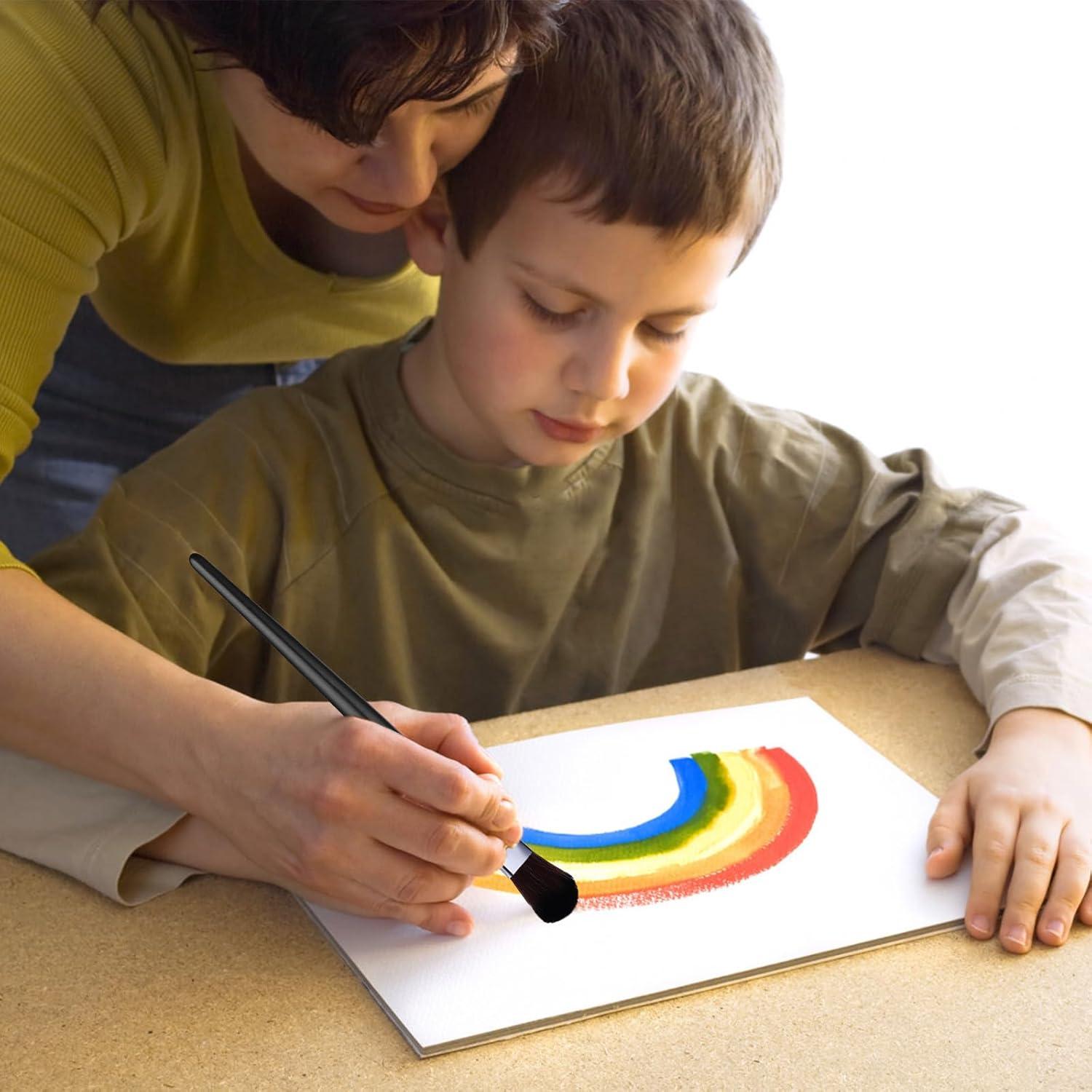 10 Brochas de Mopa para Pintura Acrílica Prasacco 2.5cm