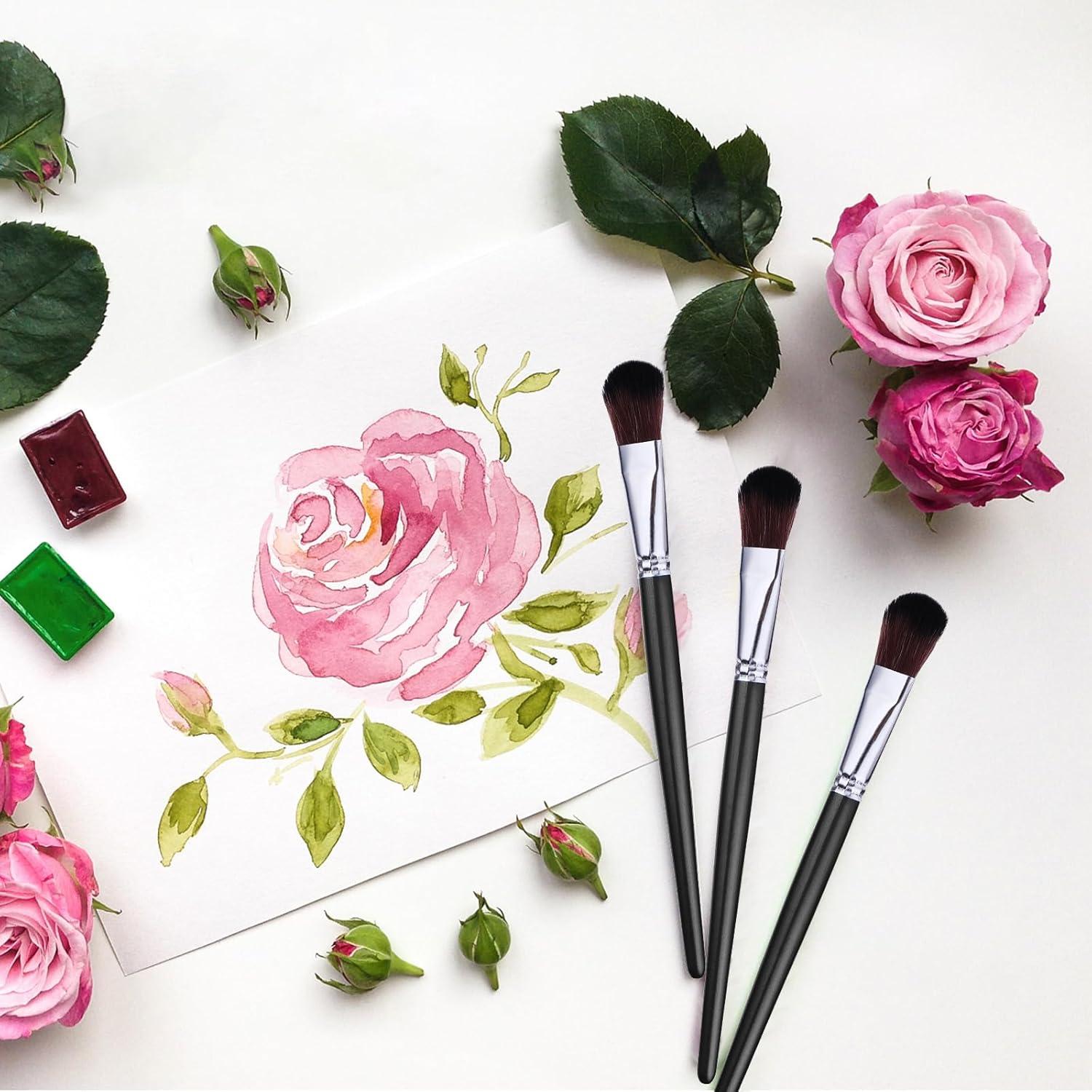 10 Brochas de Mopa para Pintura Acrílica Prasacco 2.5cm