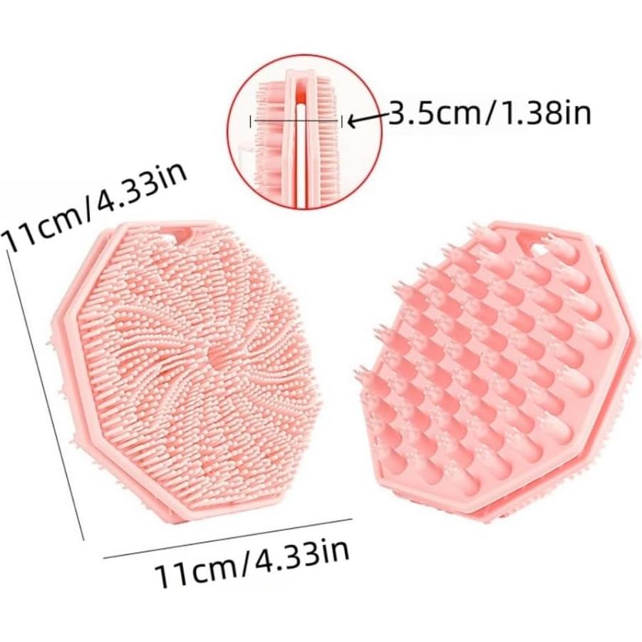 Cepillo Exfoliante Corporal de Silicona Doble Cara Rosa