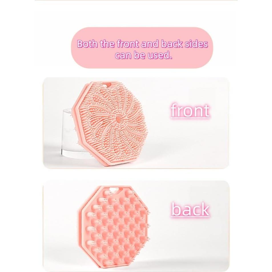 Cepillo Exfoliante Corporal de Silicona Doble Cara Rosa