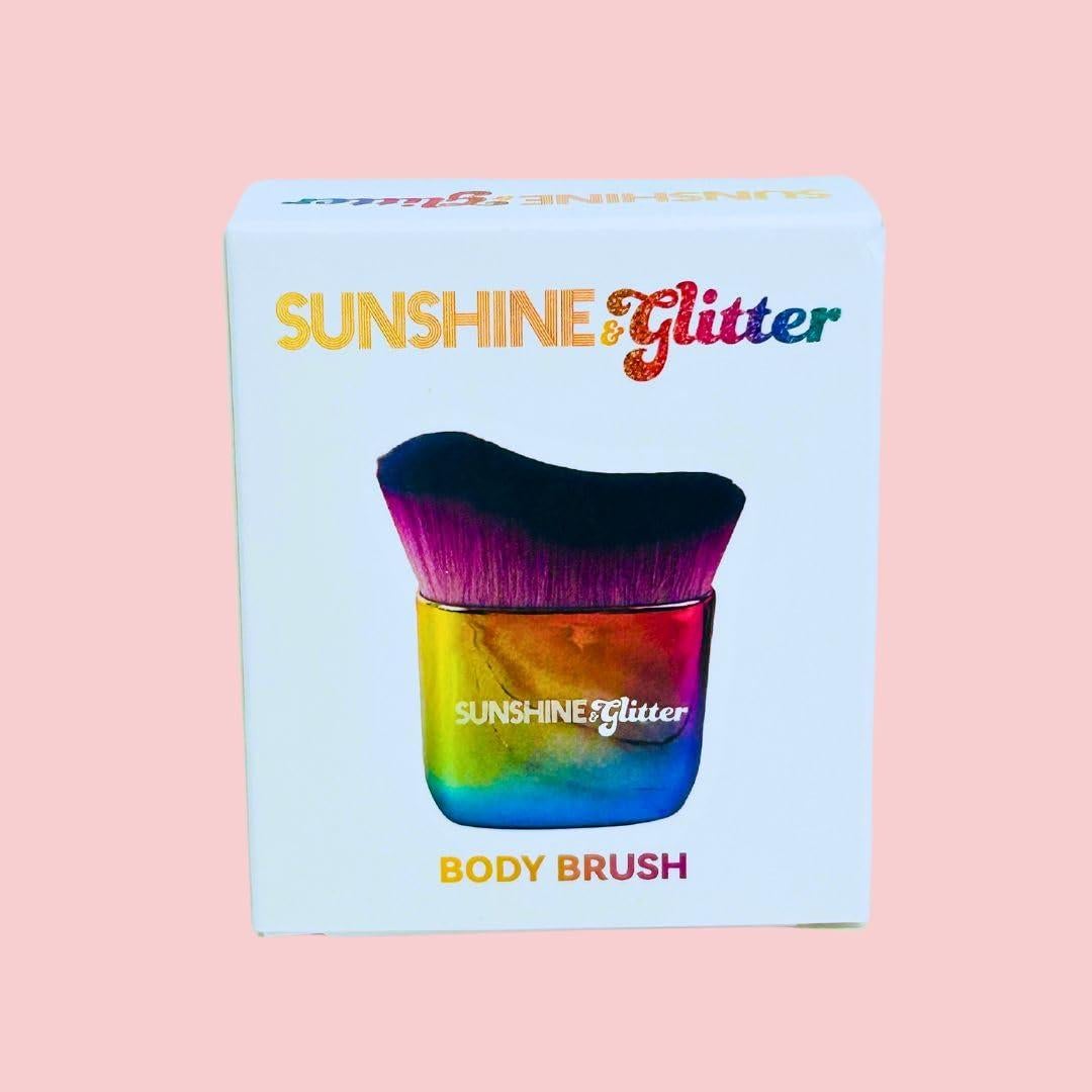 Brocha Corporal Sunshine & Glitter - Vegana y Profesional