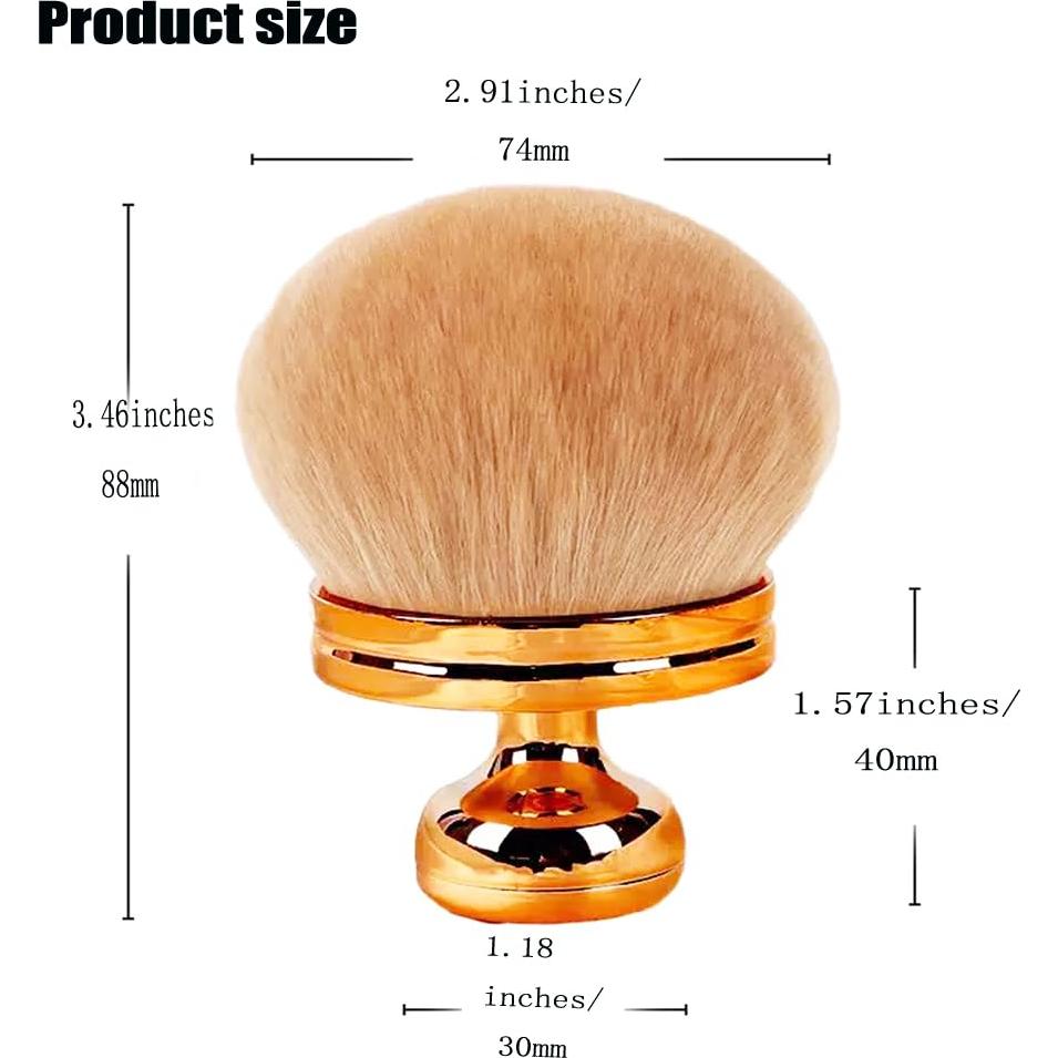 Brocha de Maquillaje Corporal Extra Grande AM RIGHT THIRTY 8.13 cm Oro Rosa