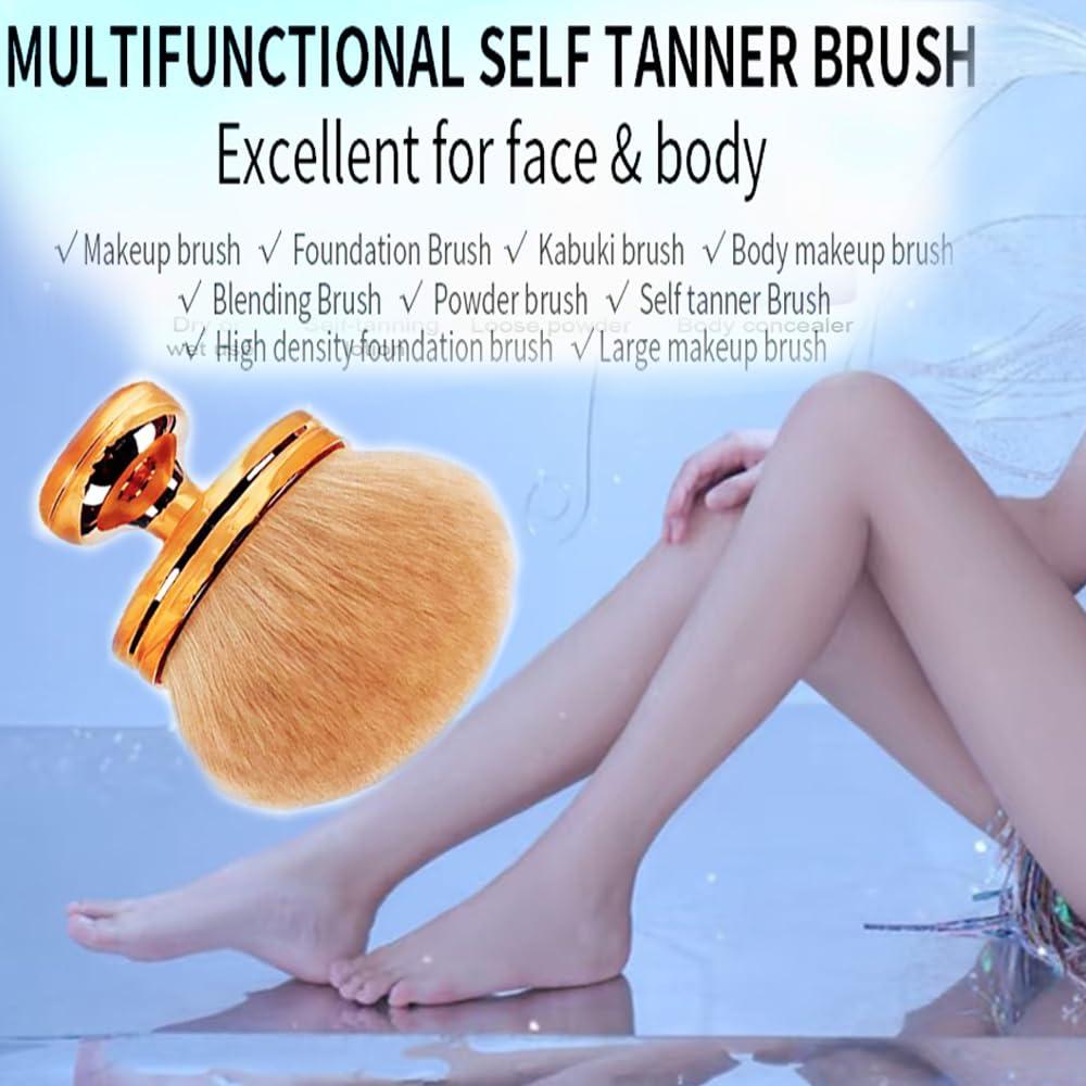 Brocha de Maquillaje Corporal Extra Grande AM RIGHT THIRTY 8.13 cm Oro Rosa