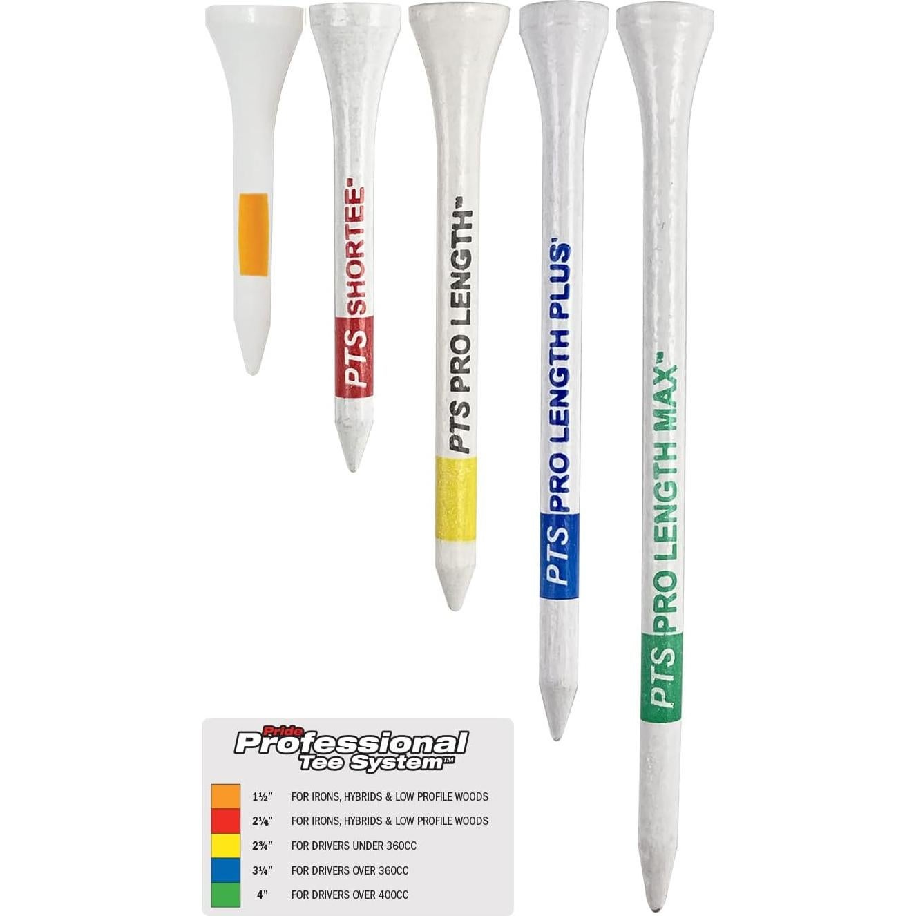 Tees de Madera para Golf PrideSports PTS - 100 Unidades, 7 cm