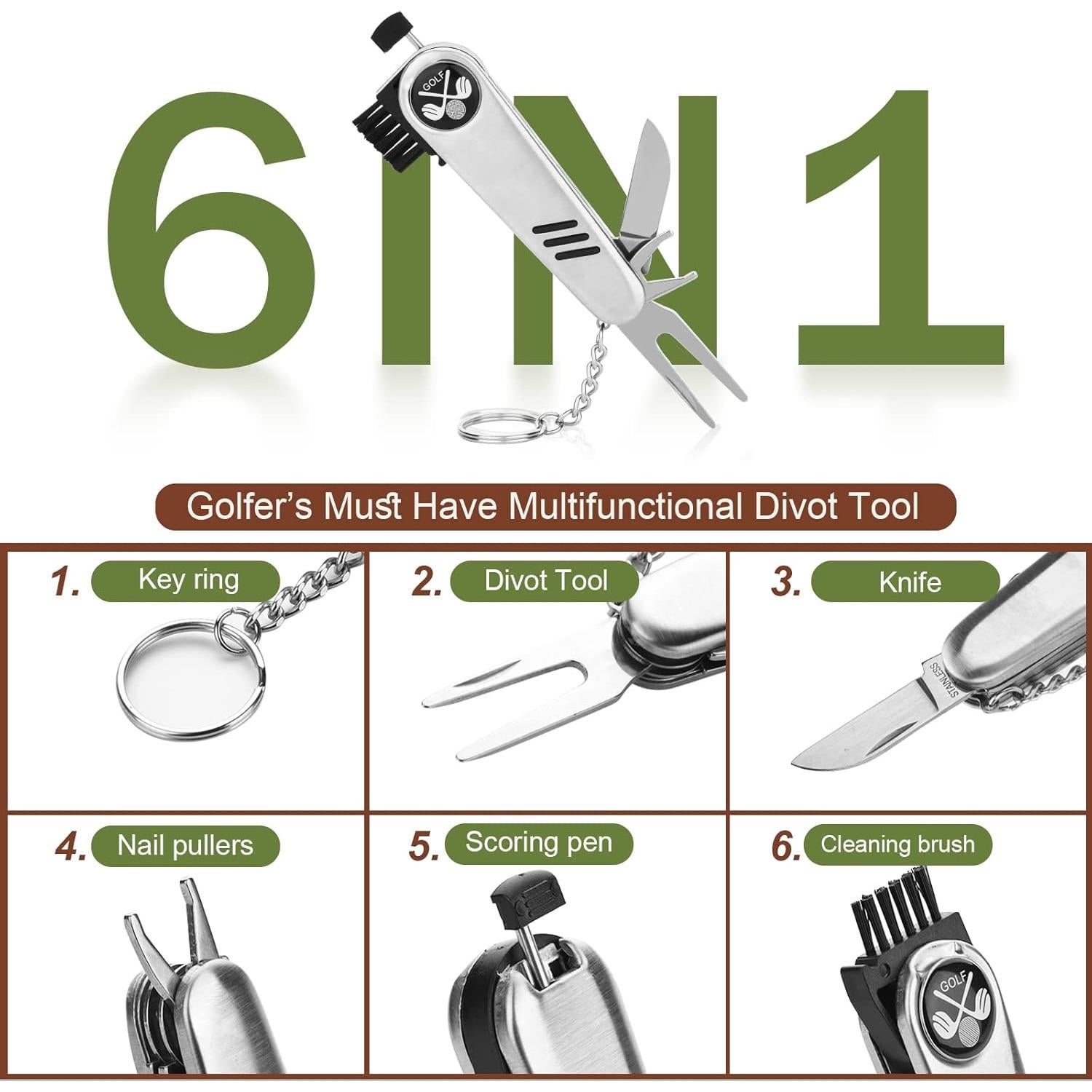 Set de Accesorios de Golf Jiskan con Estuche de Cuero