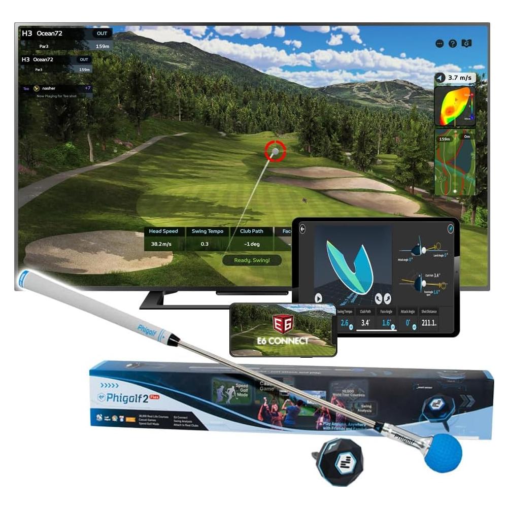 Simulador de Golf PHIGOLF2 Flex con Sensor y Palo de Swing