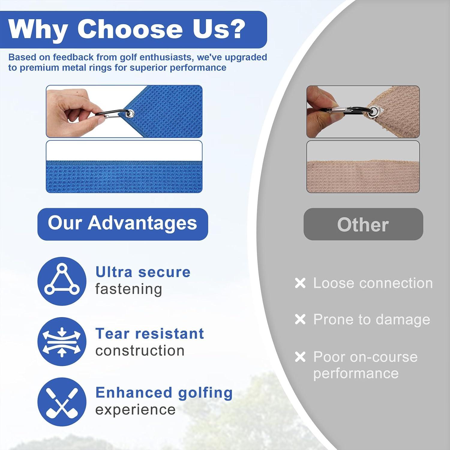 Paquete de 3 Toallas de Golf SPOROKET Microfibra 40.64cm