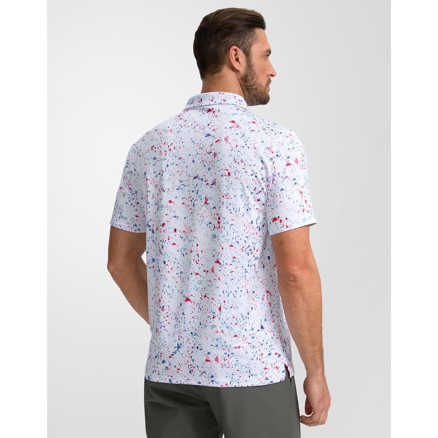 Camisa Polo de Golf para Hombres Obla X-Large Puntos Blancos