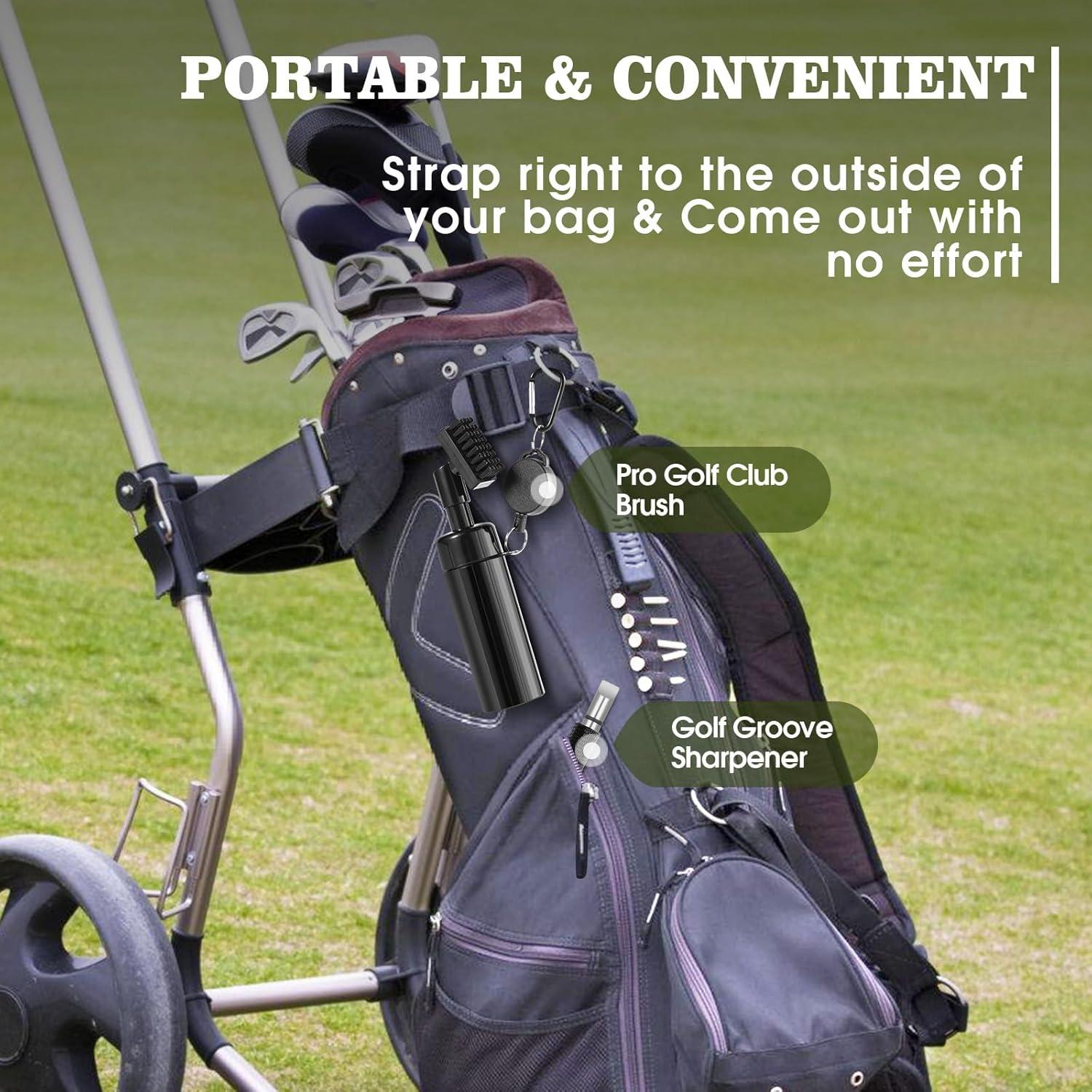 Cepillo Limpiador de Palos de Golf Wynaura con Afilador