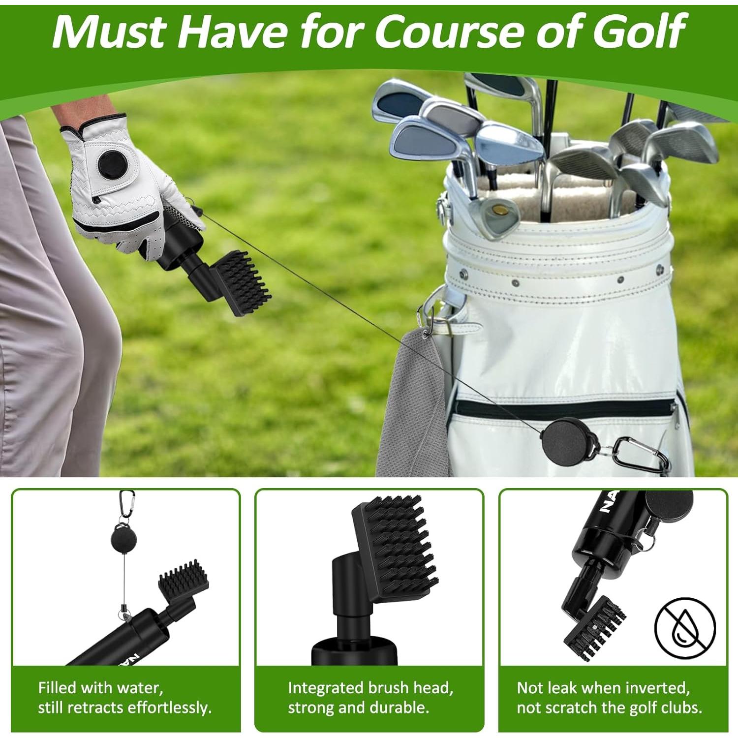 Juego de Toalla y Cepillo de Golf Nabobt - Microfibra 40x40 cm