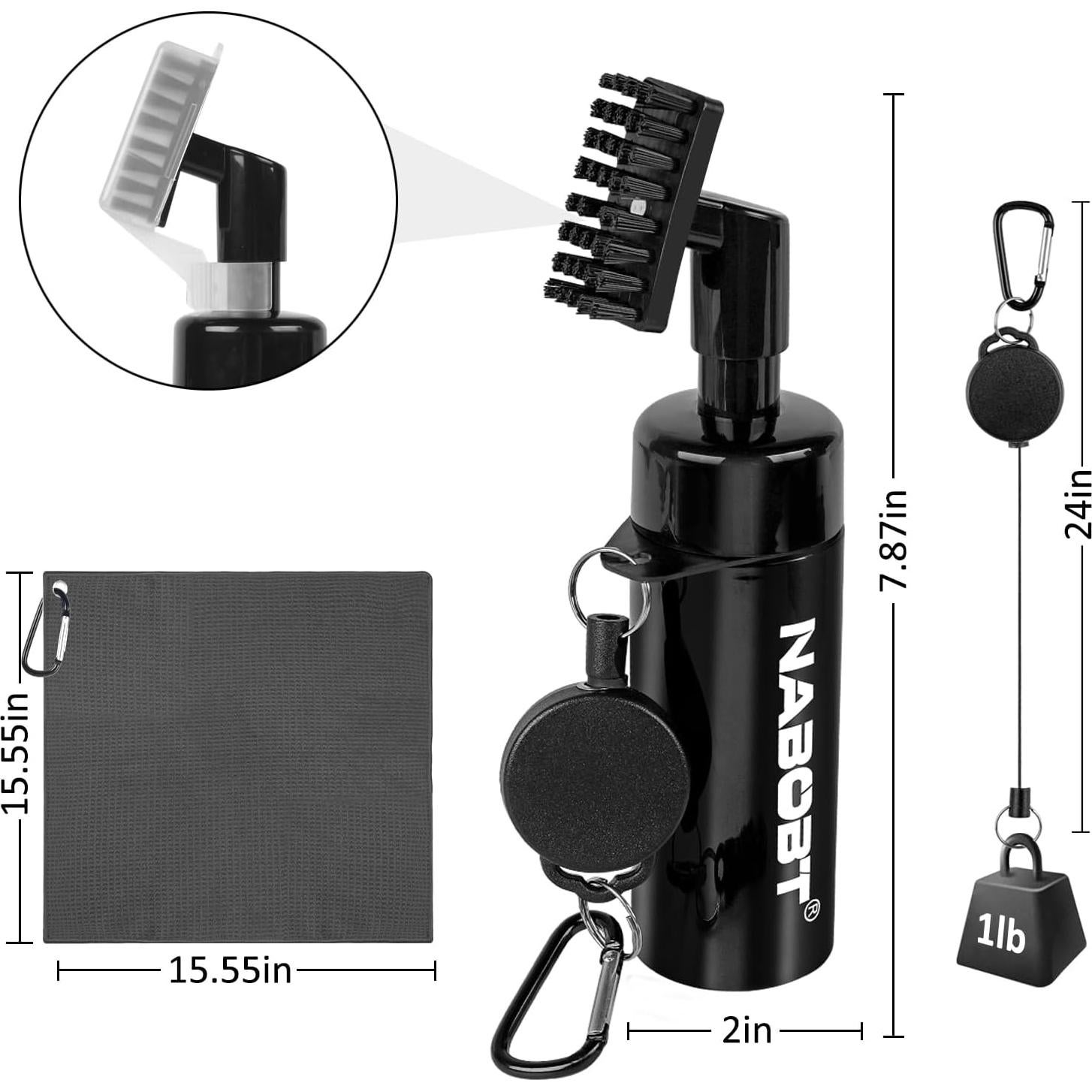 Juego de Toalla y Cepillo de Golf Nabobt - Microfibra 40x40 cm