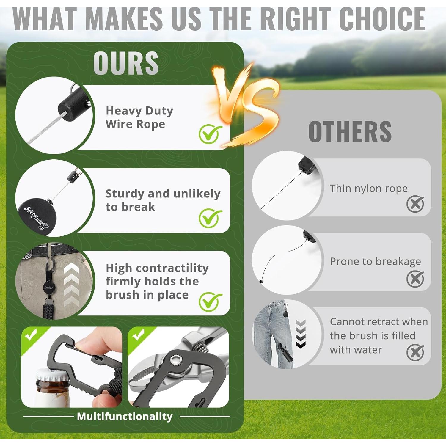 Cepillo Limpiador de Palos de Golf SPOROKET con Botella Presurizada