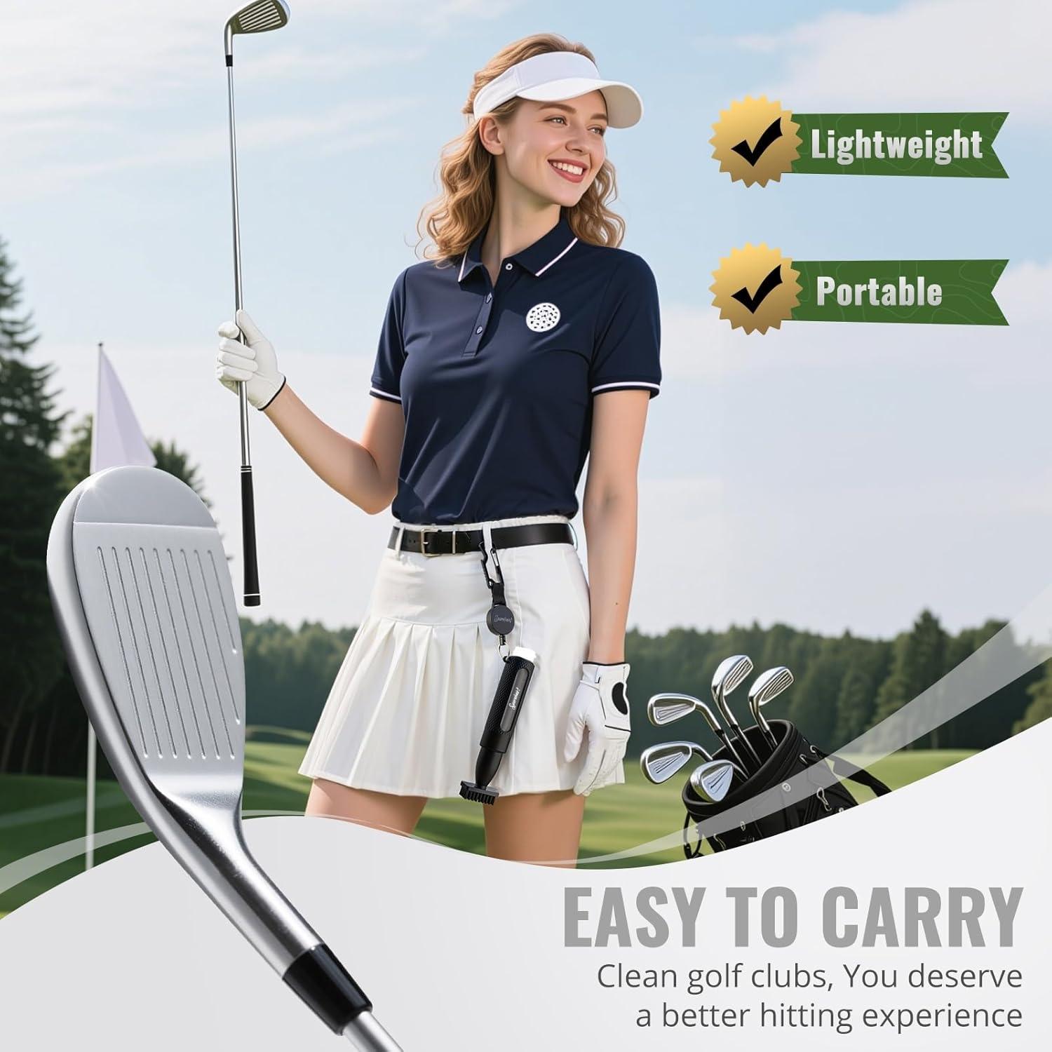 Cepillo Limpiador de Palos de Golf SPOROKET con Botella Presurizada