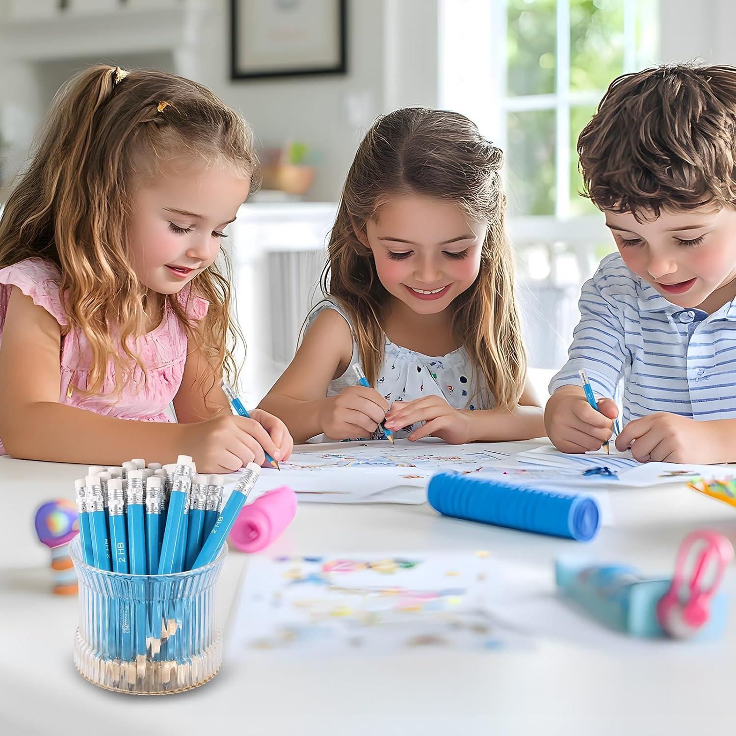 Lápices de Golf ZWIOT Mini 10 cm #2 HB con Borrador - 120 Piezas