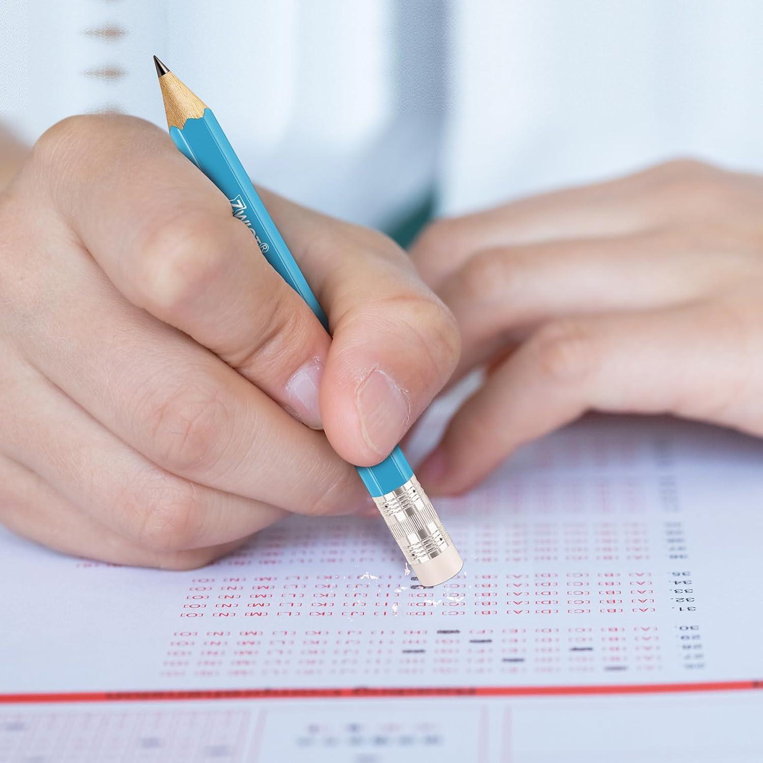 Lápices de Golf ZWIOT Mini 10 cm #2 HB con Borrador - 120 Piezas