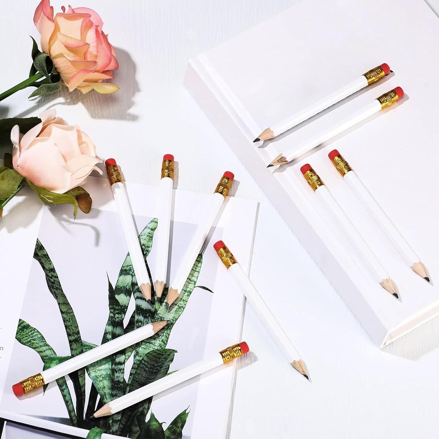 Lápices Cortos Zonon 48 Piezas con Borrador para Niños