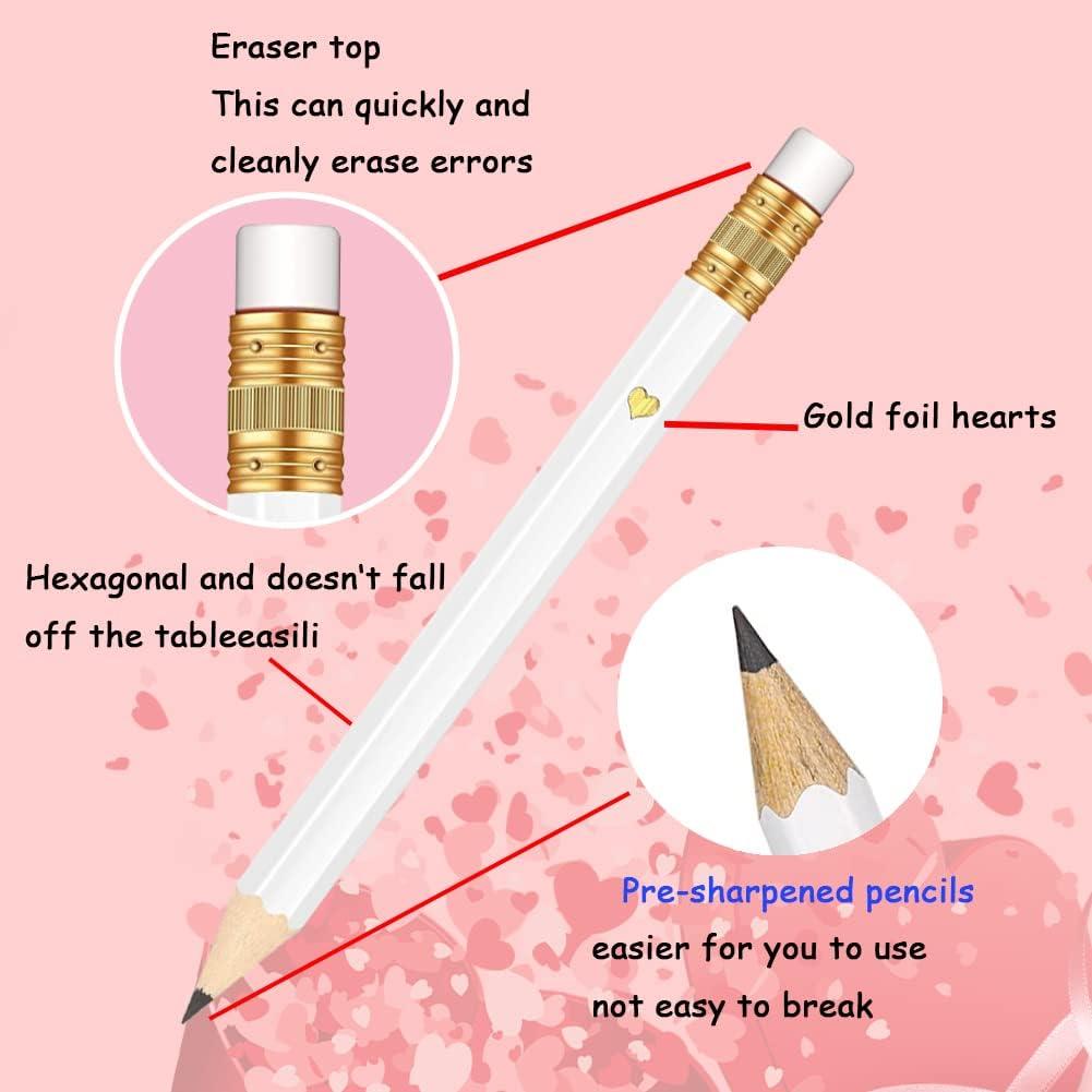 60 Lápices de Golf con Borrador Hawflu 10 cm Multicolor