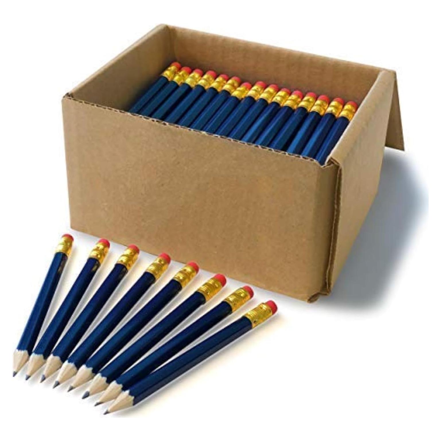 Lápices Cortos con Borrador Office Addiction N°2 - Caja 144