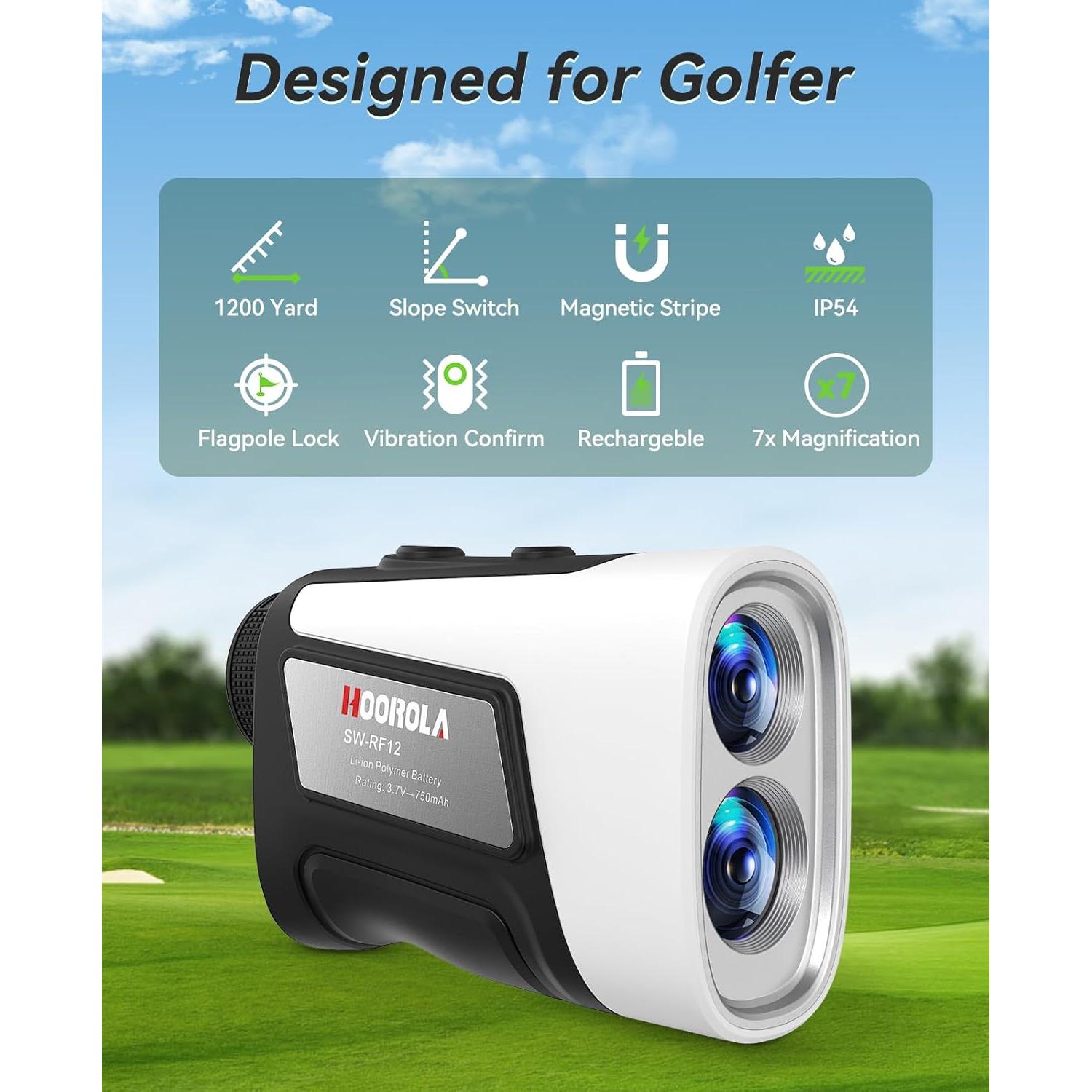 Buscador de Rango de Golf Hoorola SW-RF12 1200m IP54