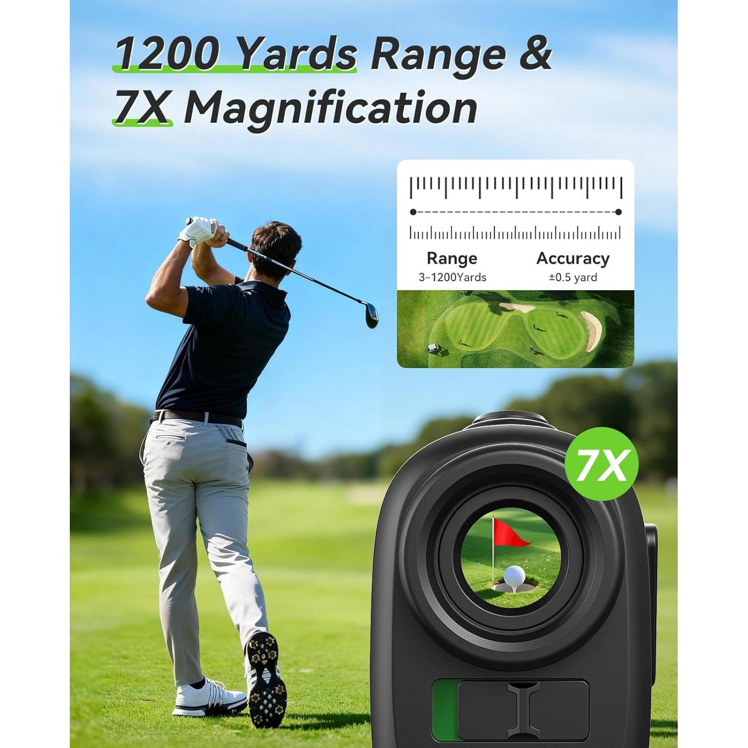 Buscador de Rango de Golf Hoorola SW-RF12 1200m IP54