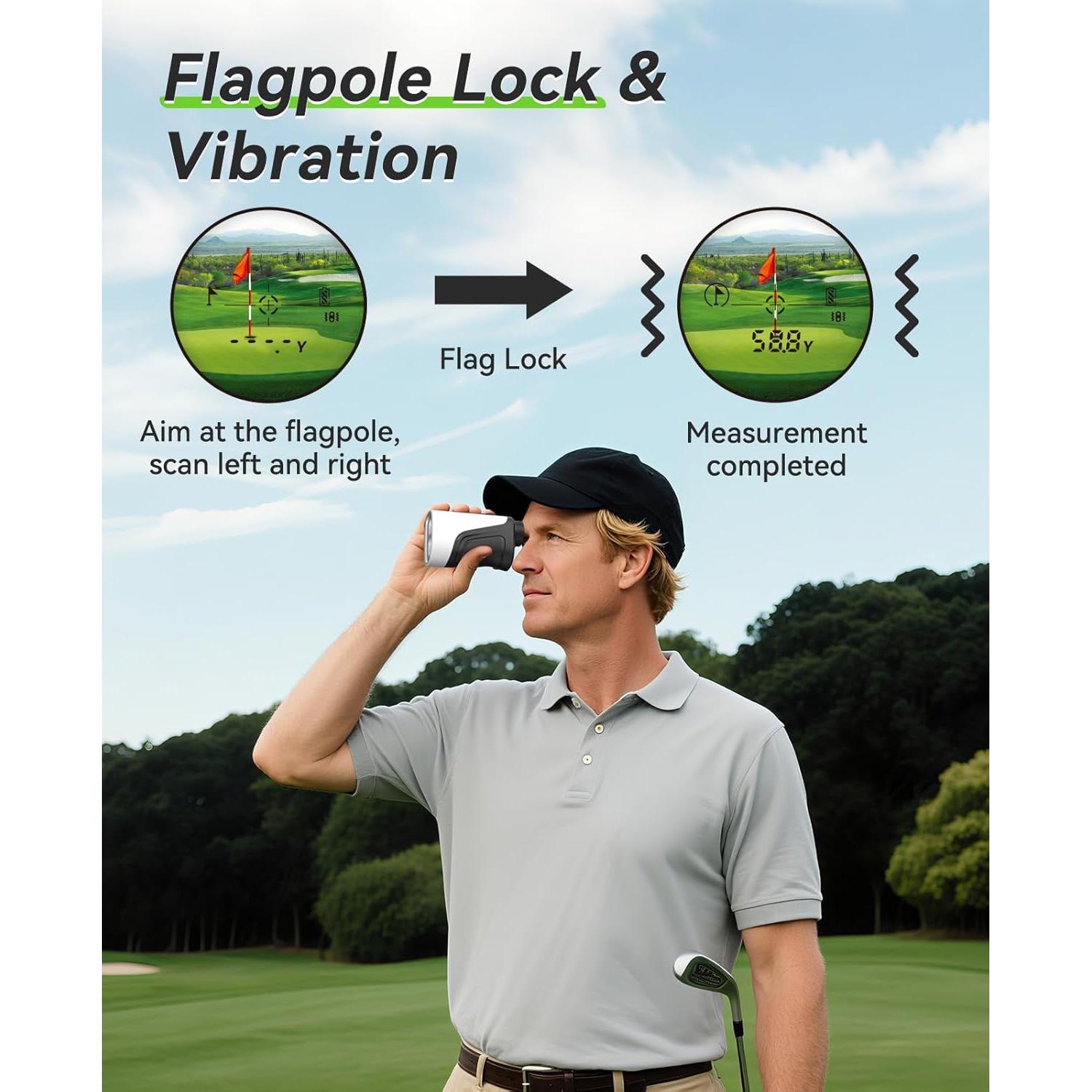 Buscador de Rango de Golf Hoorola SW-RF12 1200m IP54