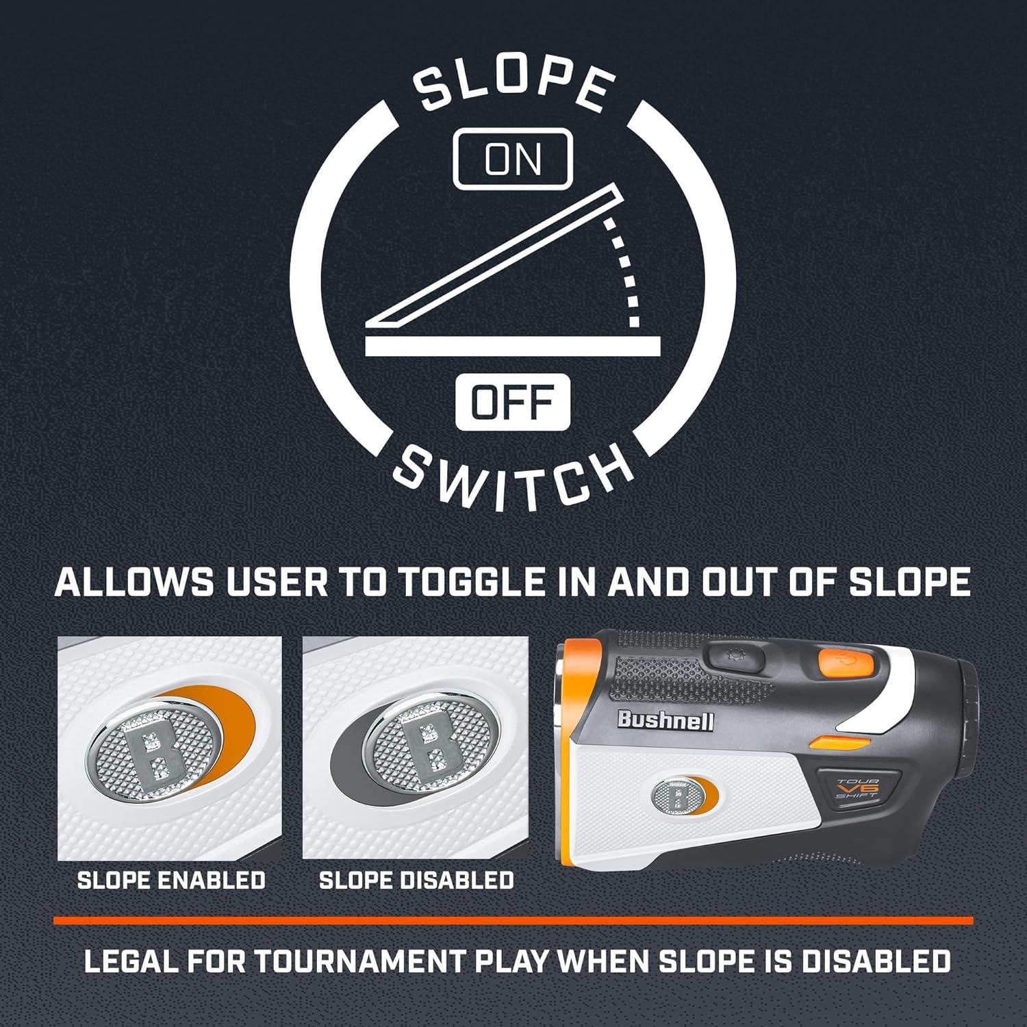 Medidor de Distancia de Golf Bushnell Tour V6 Shift 1300m