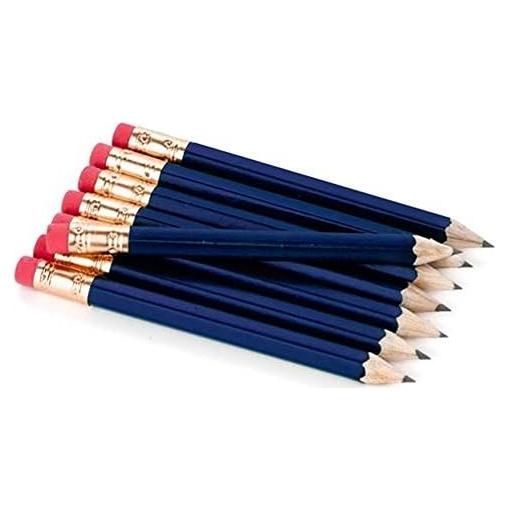 Lápices Cortos Hexagonales Express Pencils Azul Marino - Caja de 36